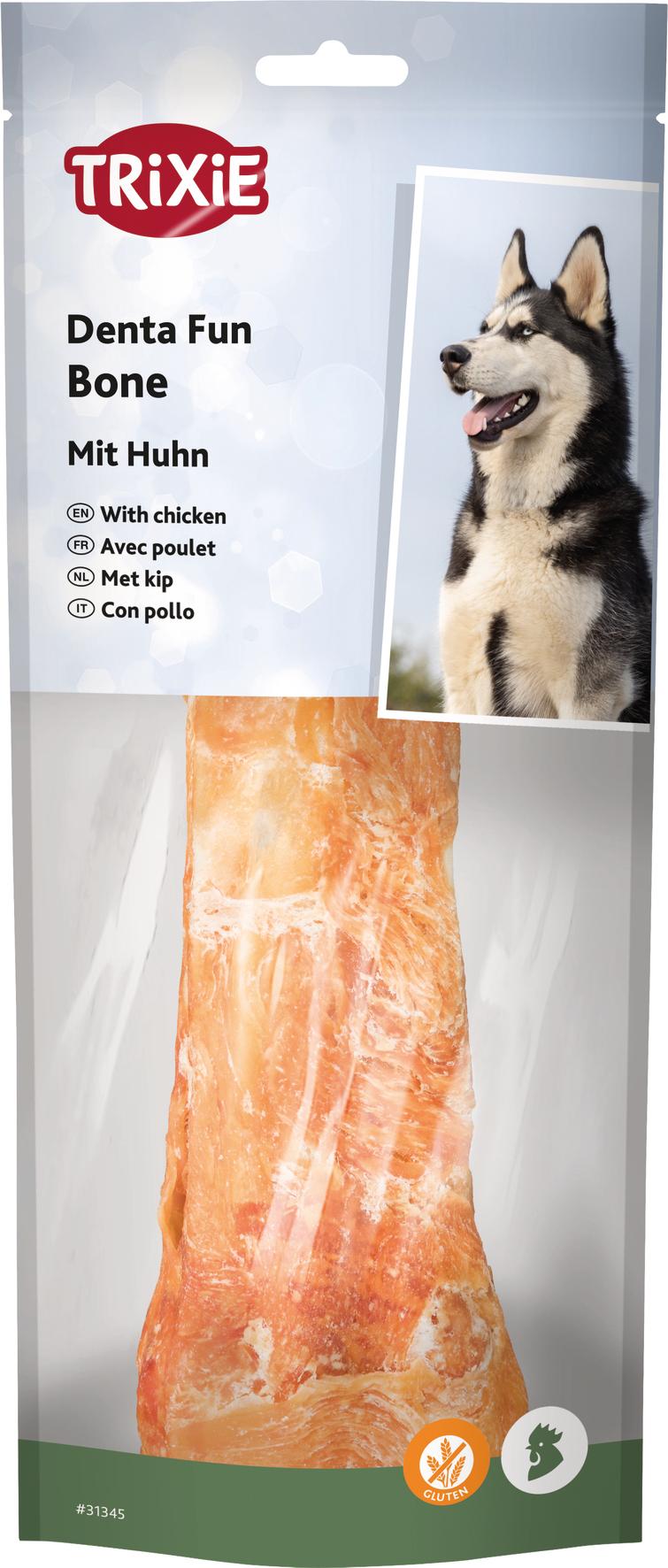 Trixie  Hundesnack DentaFun Kauknochen mit Huhn 