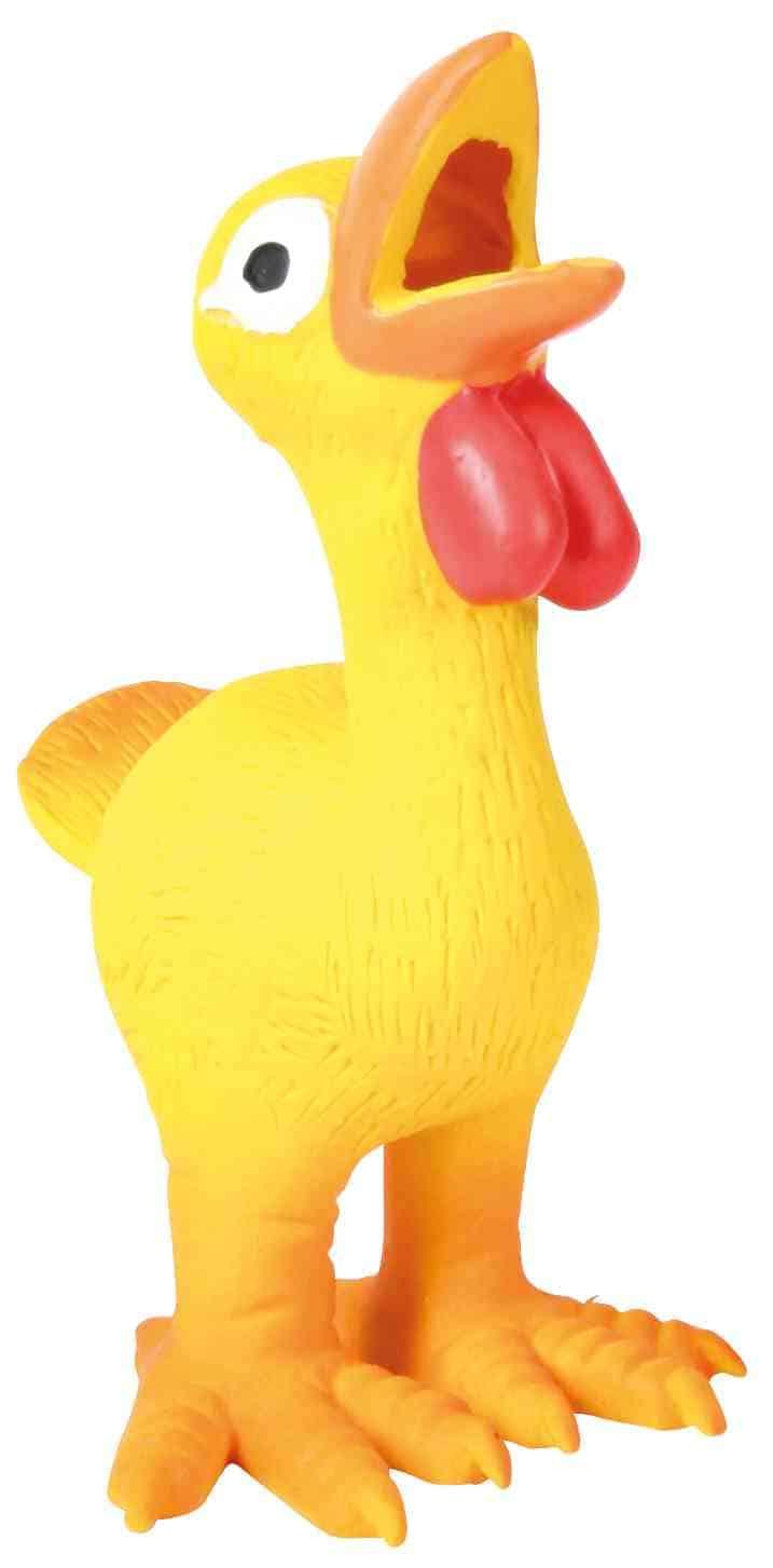 Trixie Latex Huhn mit Squeaker 14 cm Hunde Spielzeug