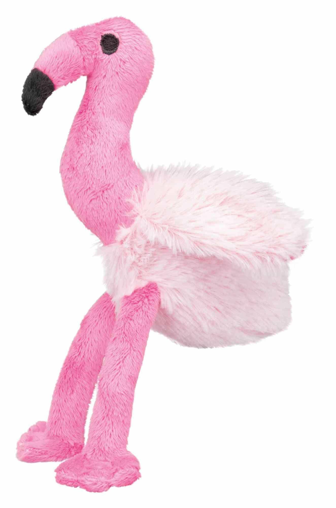 Trixie Plüsch Flamingo 35 cm Hundespielzeug