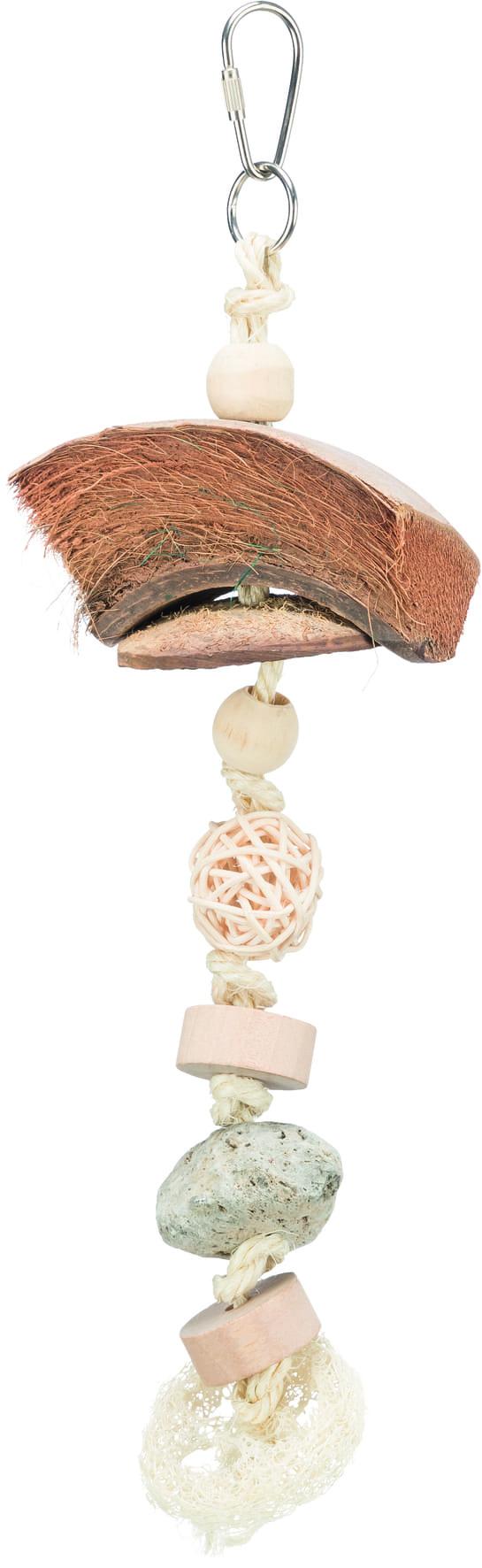 Trixie Vogelspielzeug Bird Naturspielzeug, Kokosnuss/Rattan/Lavages