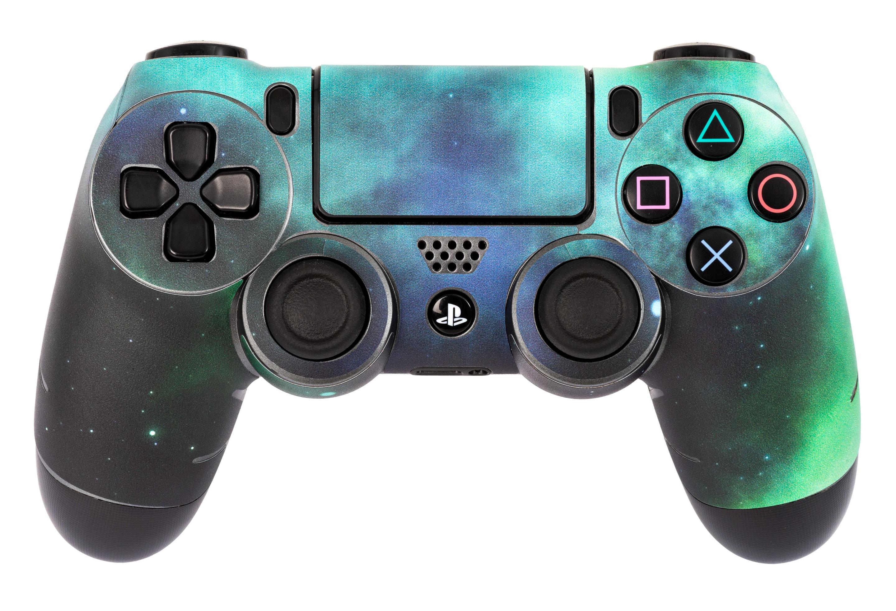 Skins - Sticker für PS4 Controller (Galaxy Green)