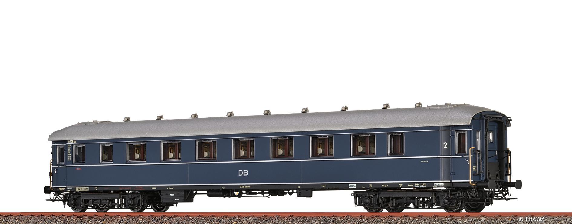 BRAWA H0 46411  - SCHNELLZUGWAGEN B4ÜE-28/ 52 „F-ZUGWAGEN” DER DB
