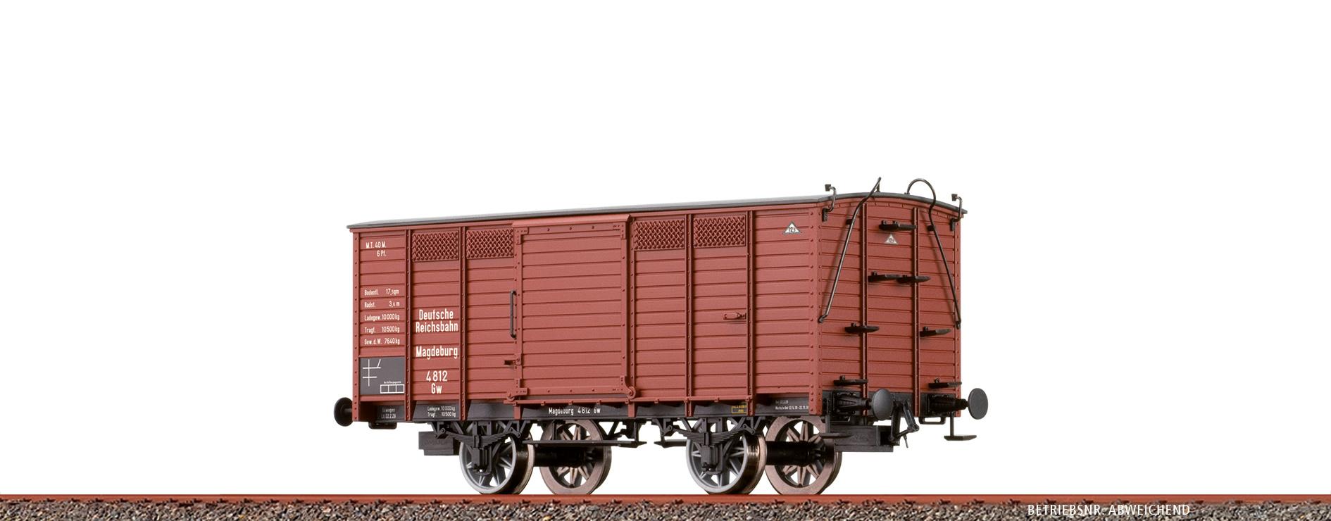 BRAWA H0 48040  - GEDECKTER GÜTERWAGEN GW DER DRG