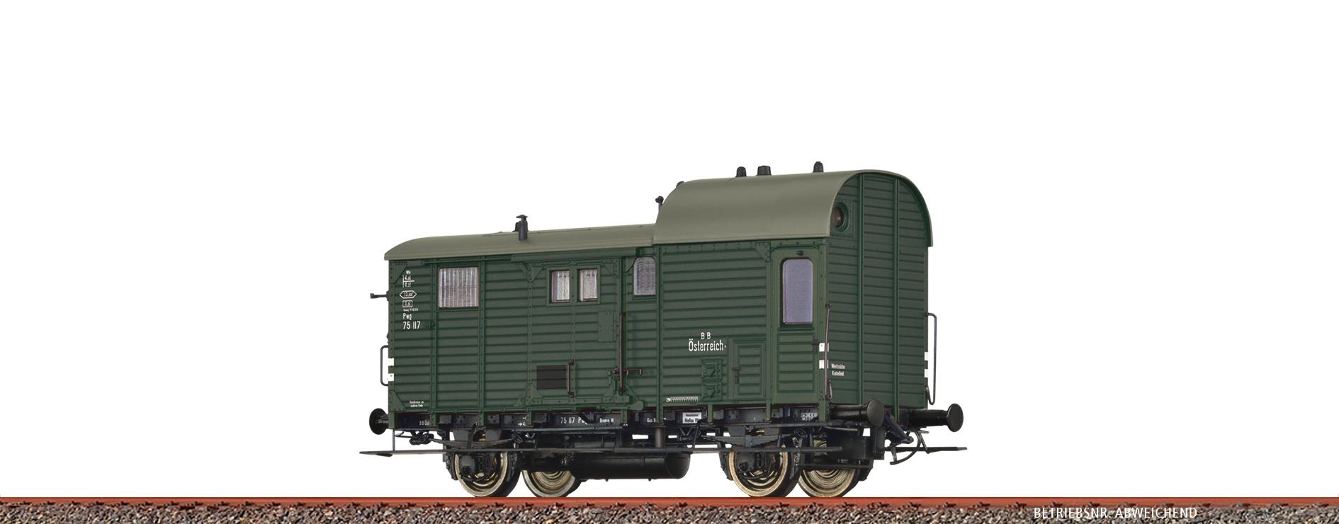 BRAWA H0 49413  - GÜTERZUGGEPÄCKWAGEN PWG DER BBÖ