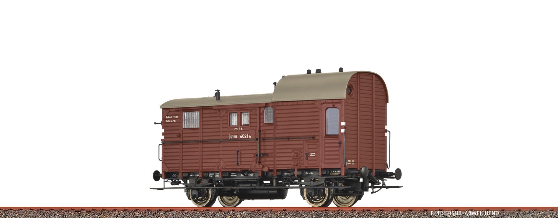 BRAWA H0 49418  - GÜTERZUGGEPÄCKWAGEN PG DER P.ST.E.V.
