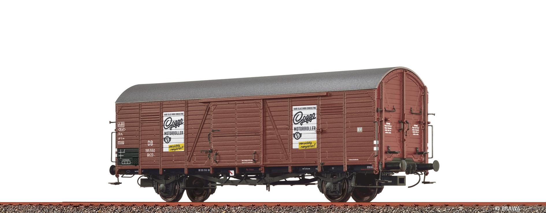 BRAWA H0 50462  - GEDECKTER GÜTERWAGEN GLT 23"GOGGO"DER DB
