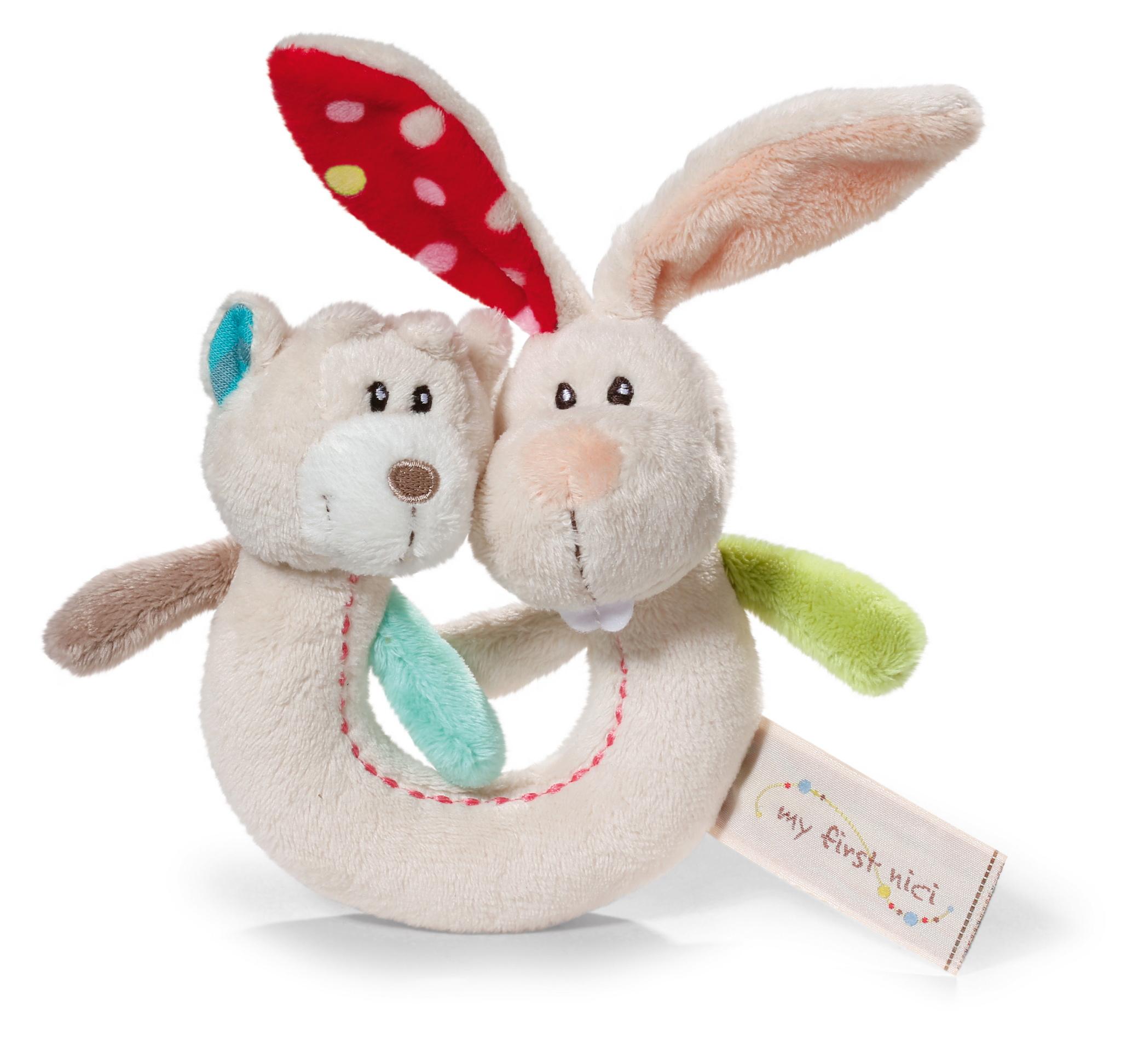 Produktbild NICI Pärchen Greifling Hase Tilli&Bär Taps mit Rassel 37877 2 von 2