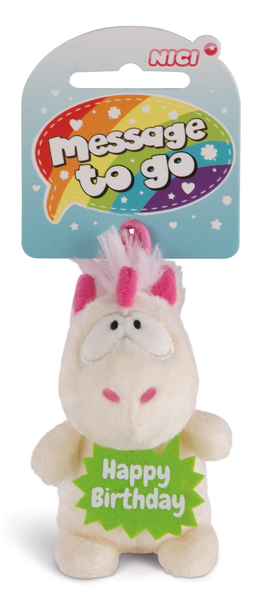 NICI Einhorn Theodor Happy Birthday 8cm mit Loop