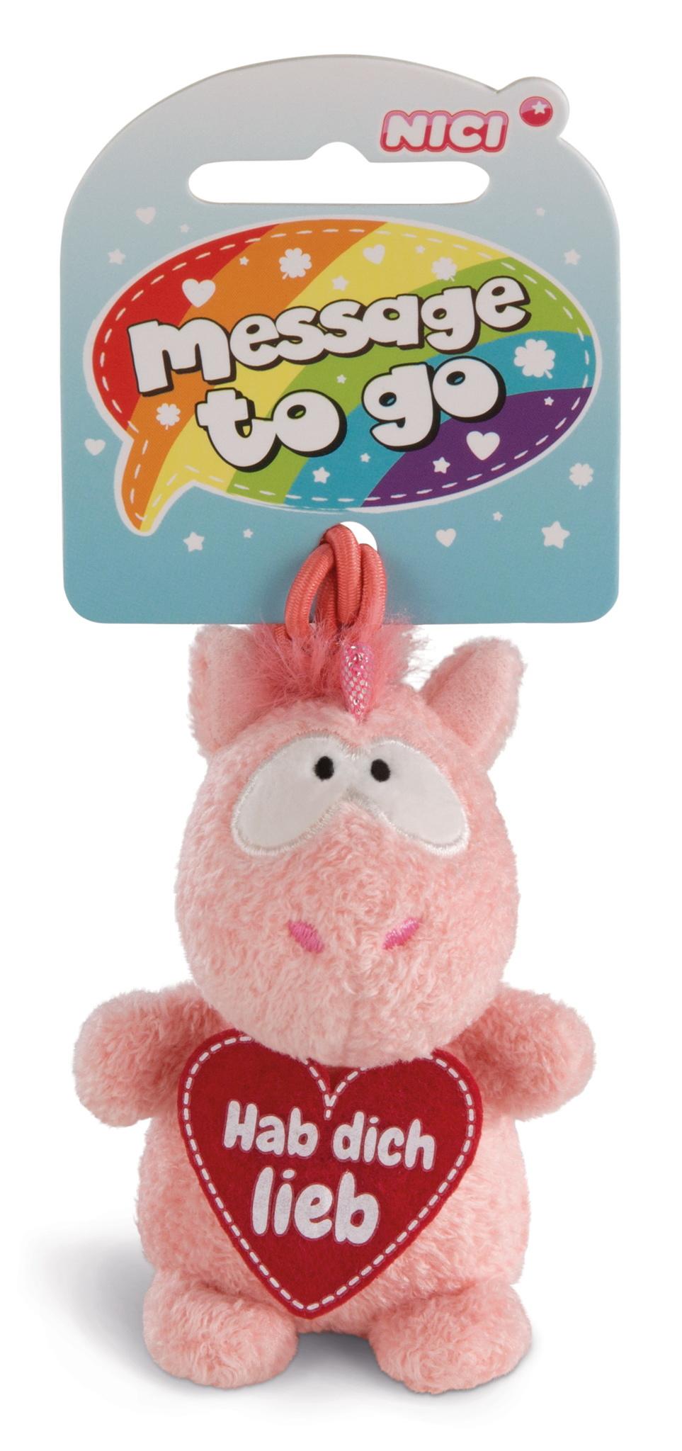 NICI Einhorn Merry Heart Hab dich lieb 8cm mit Loop