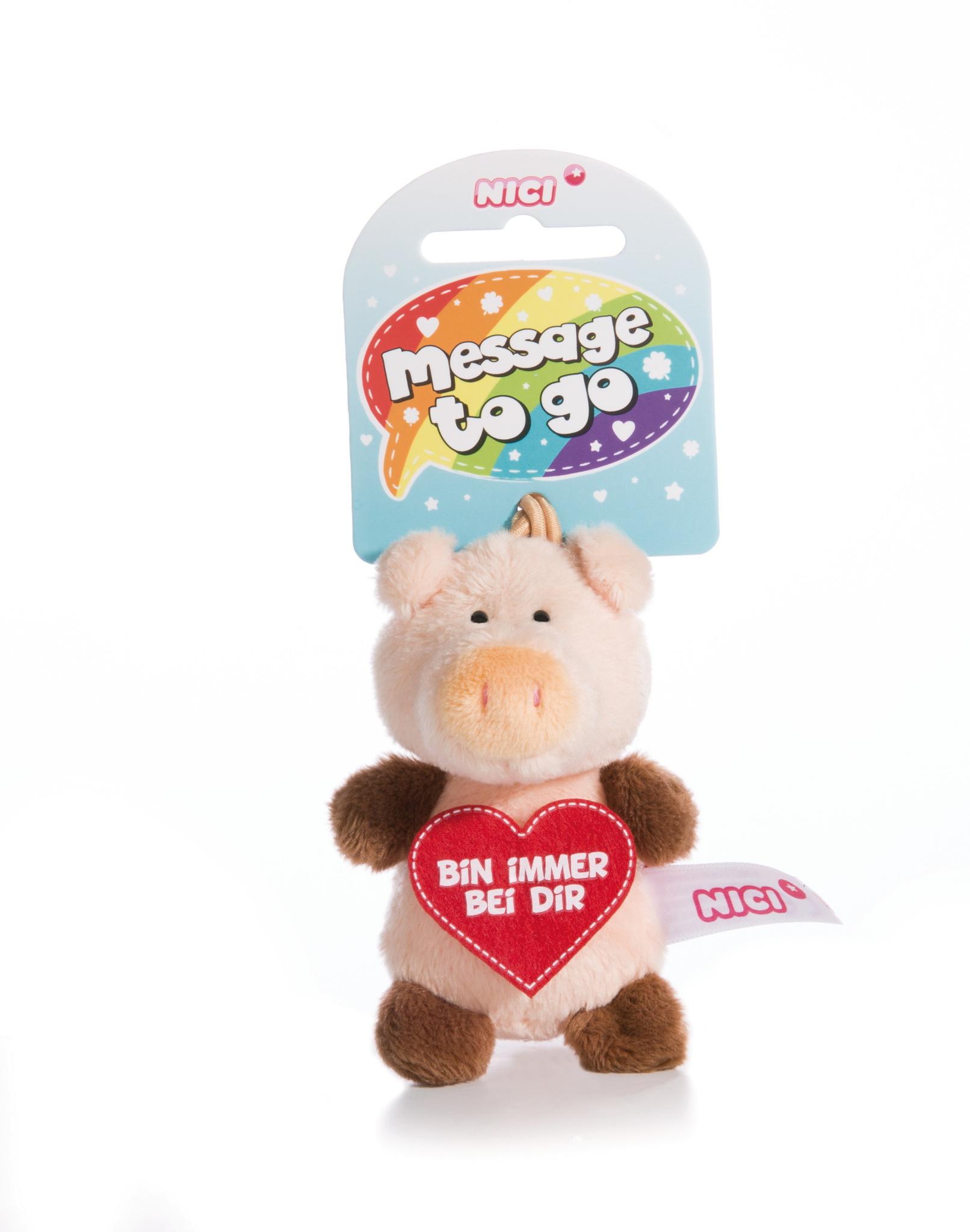 NICI Schwein Bin immer bei dir 8cm mit Loop