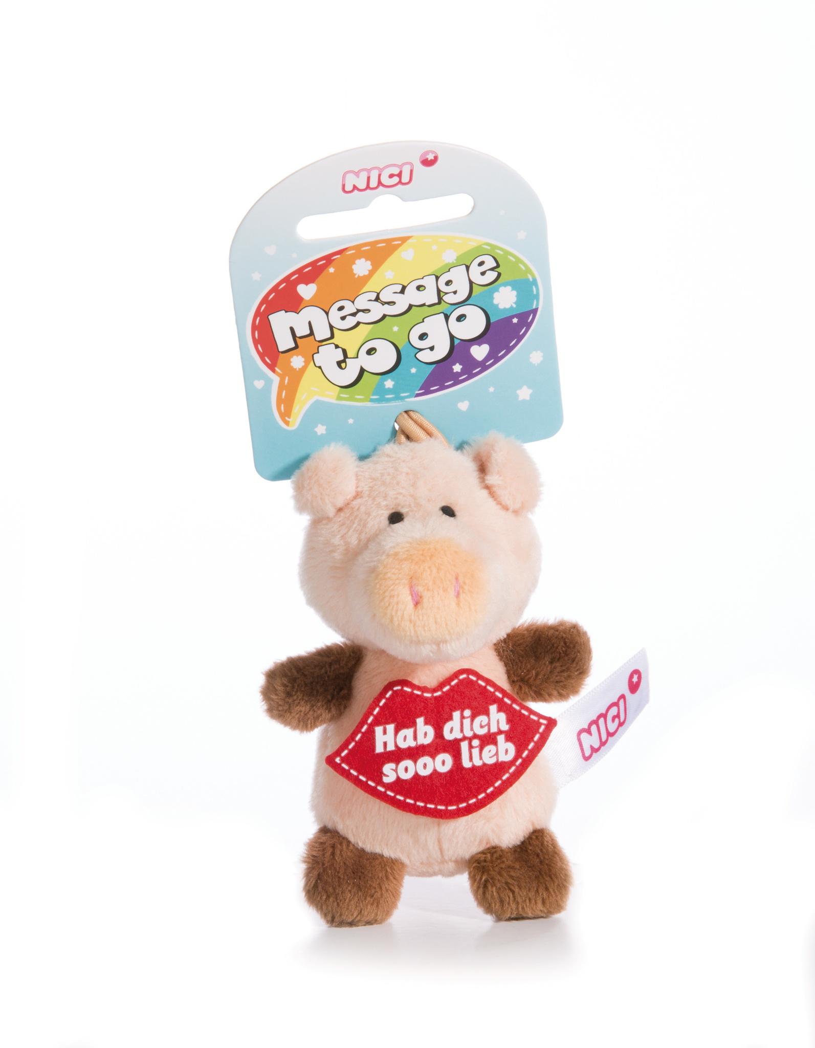 NICI Schwein Hab dich sooo lieb 8cm mit Loop