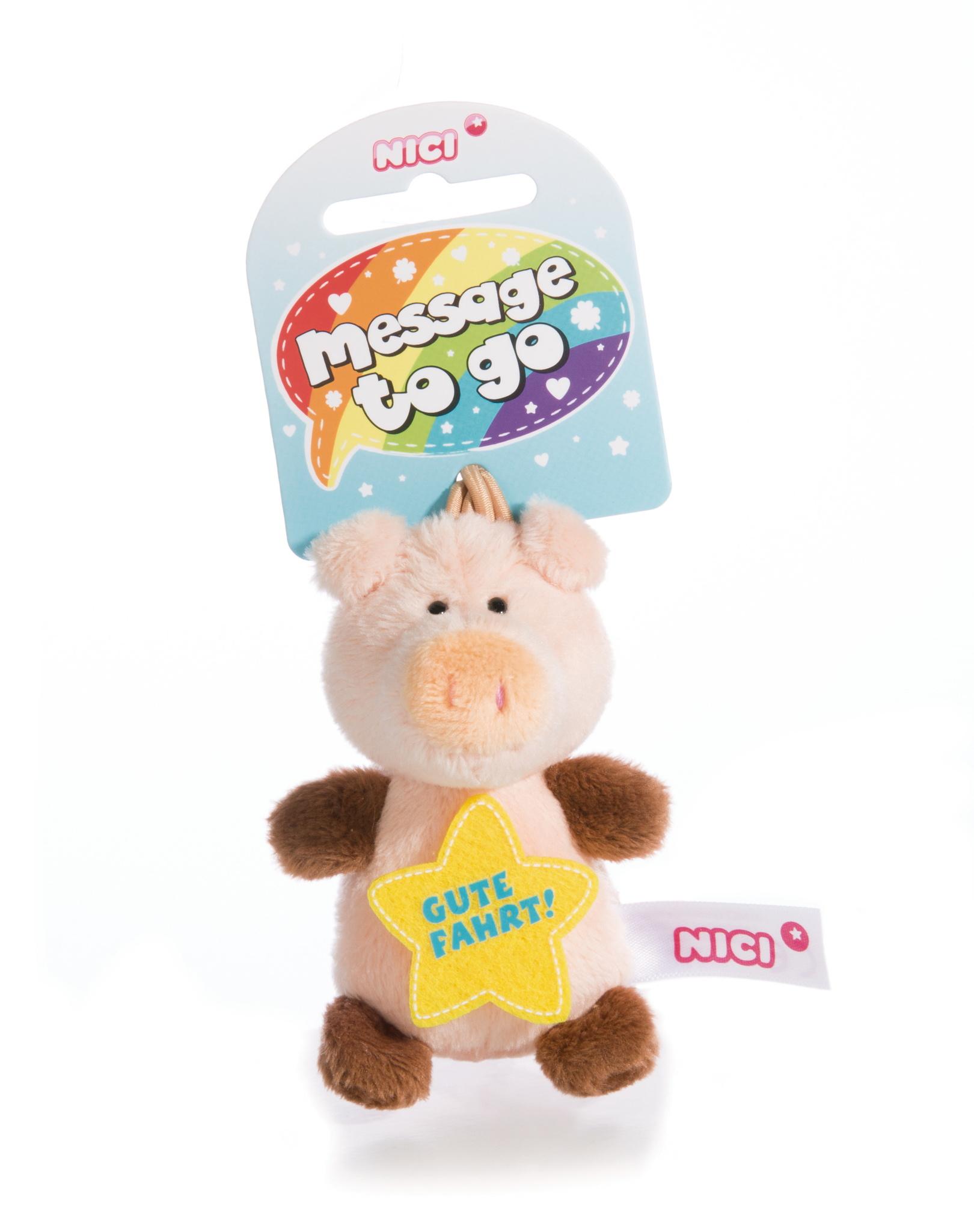 NICI Schwein Gute Fahrt 8cm mit Loop