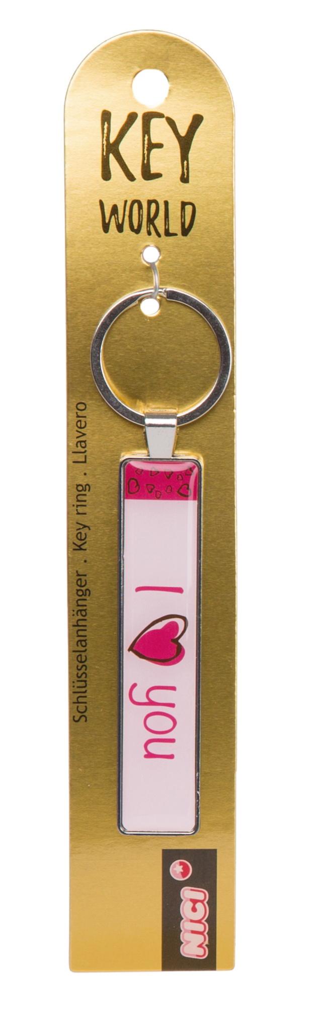 NICI Schlüsselanhänger metall"I (heart) You"
