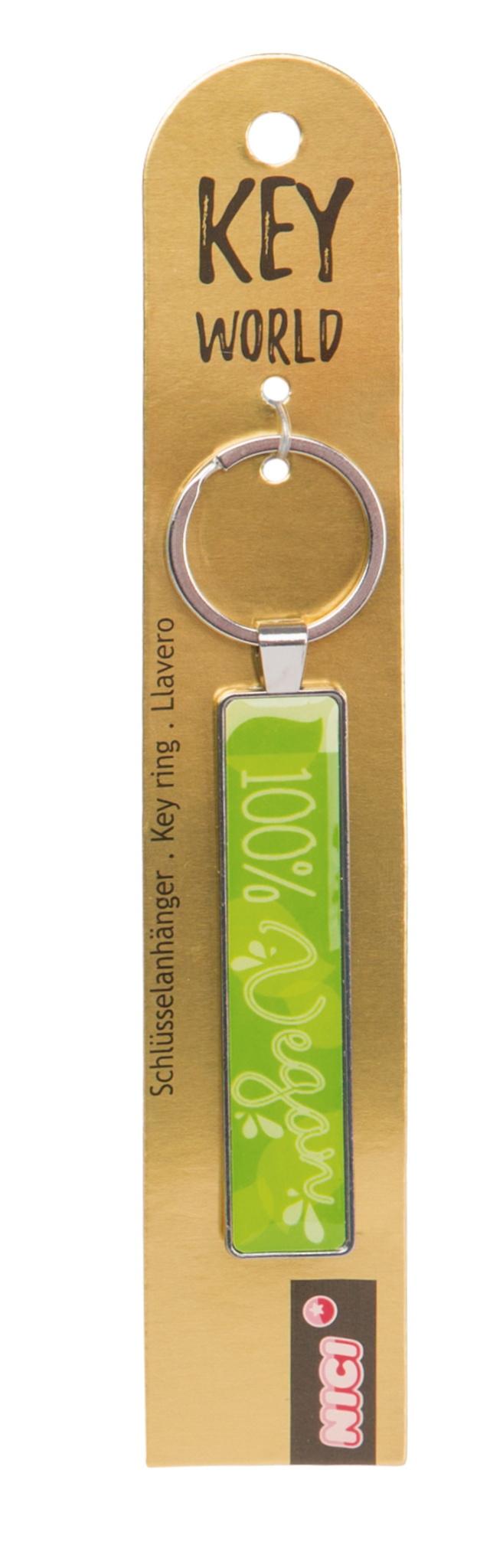 NICI Schlüsselanhänger metall"100% Vegan"