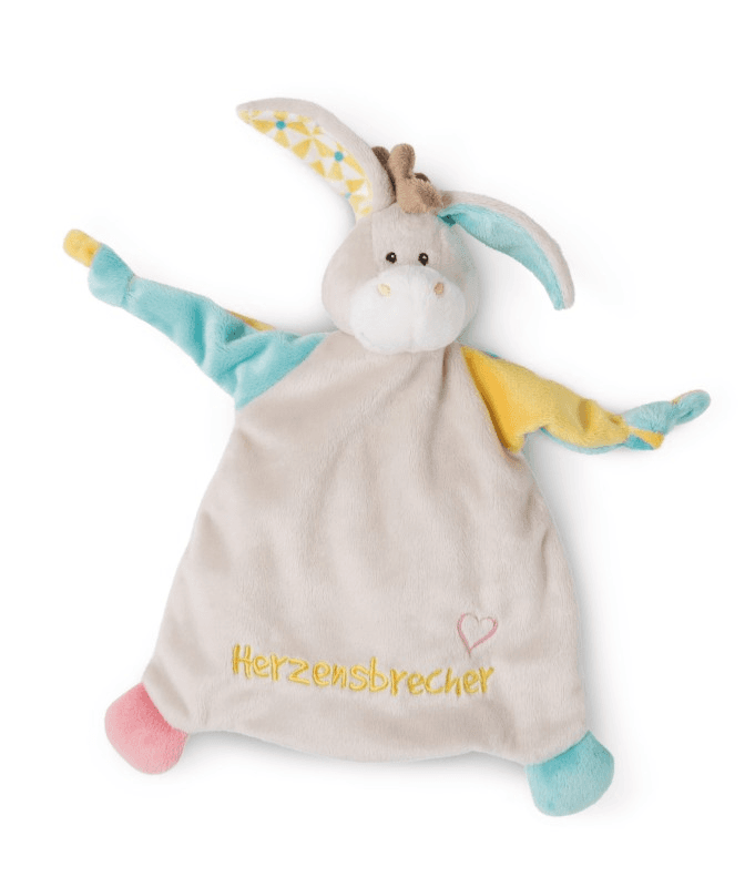 NICI 47132 Schmusetuch Esel "Herzensbrecher"