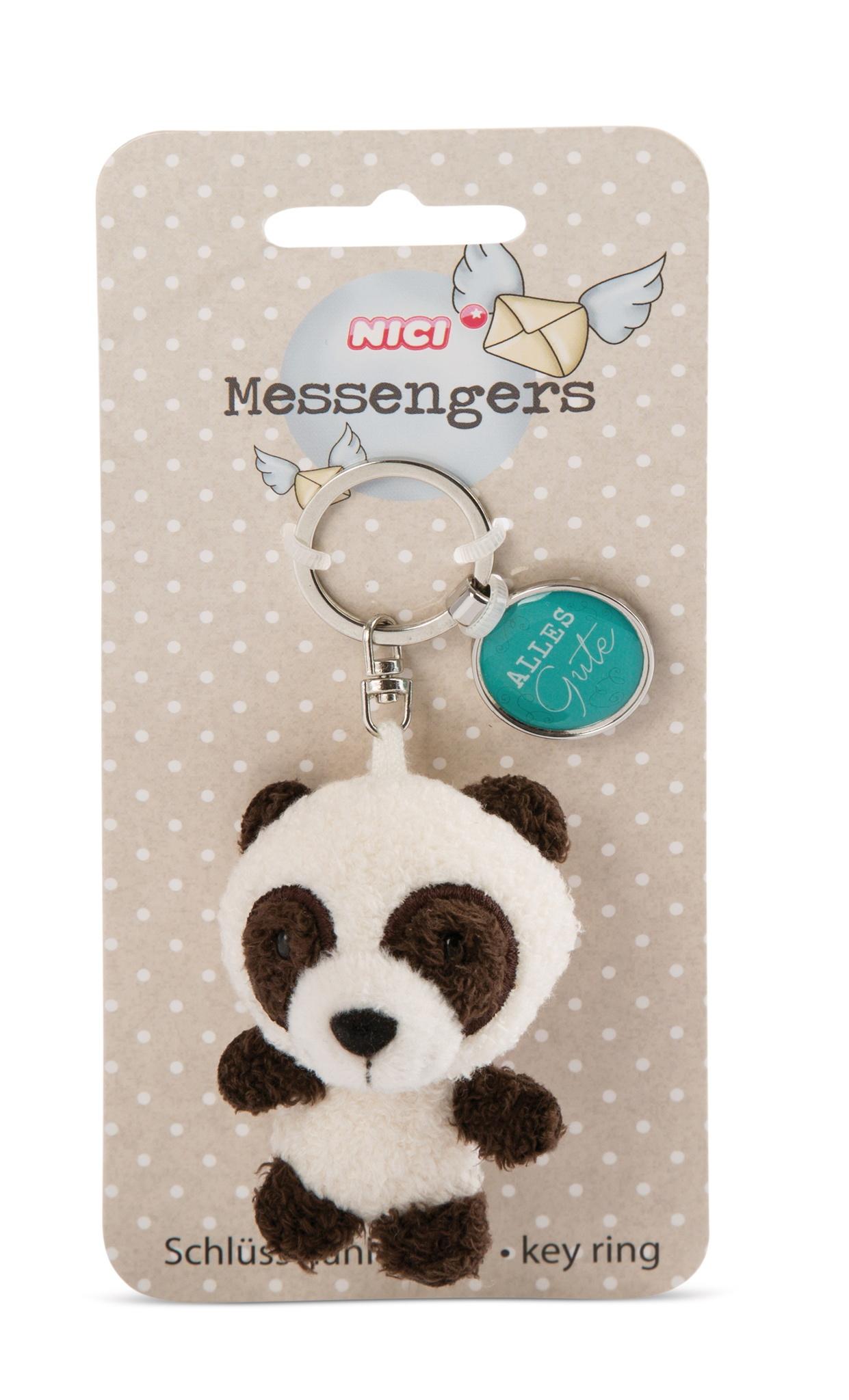 NICI Schlüsselanhänger Panda mit Anhänger"Alles Gute"7cm