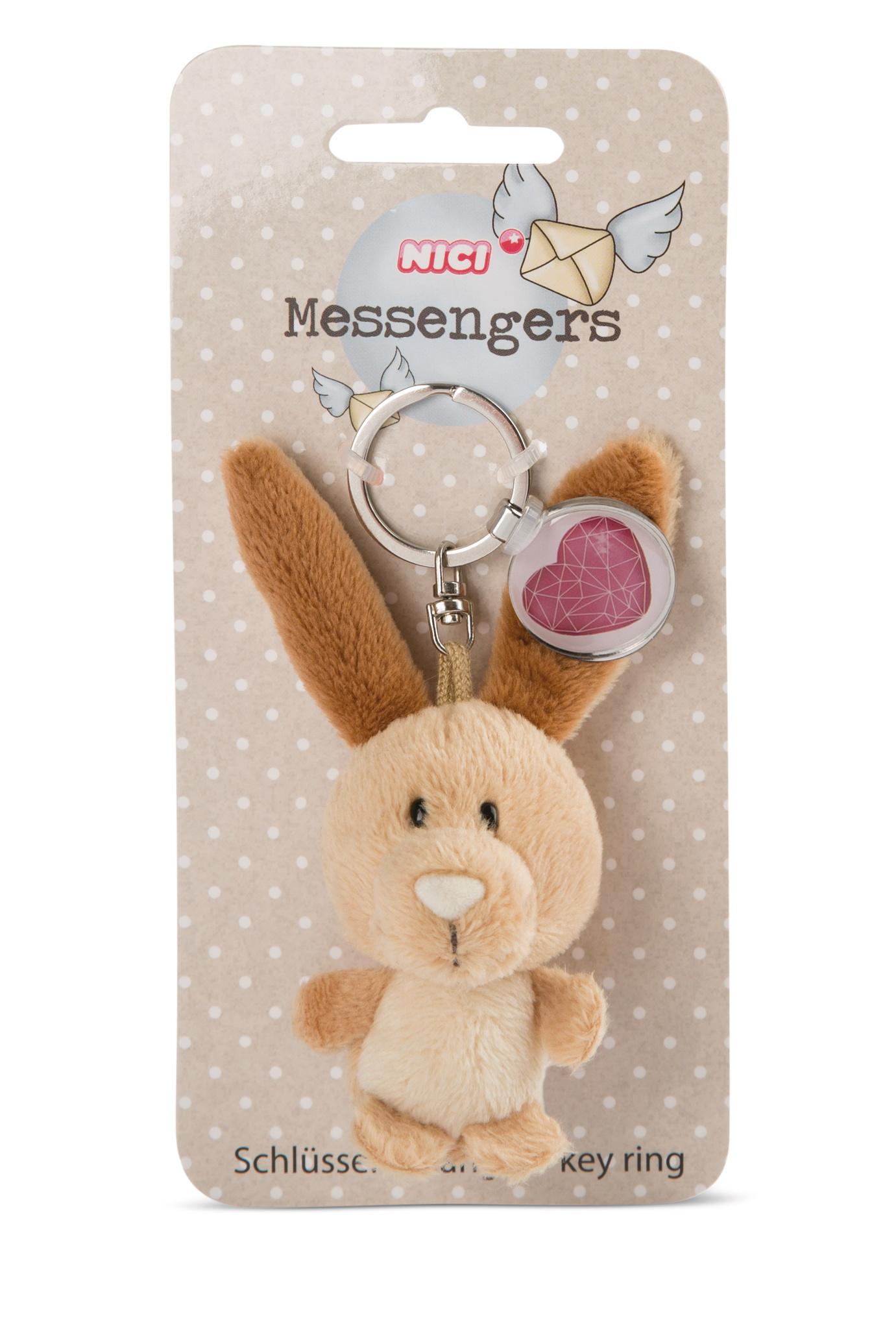 NICI Schlüsselanhänger Hase mit Anhänger Herz 7cm