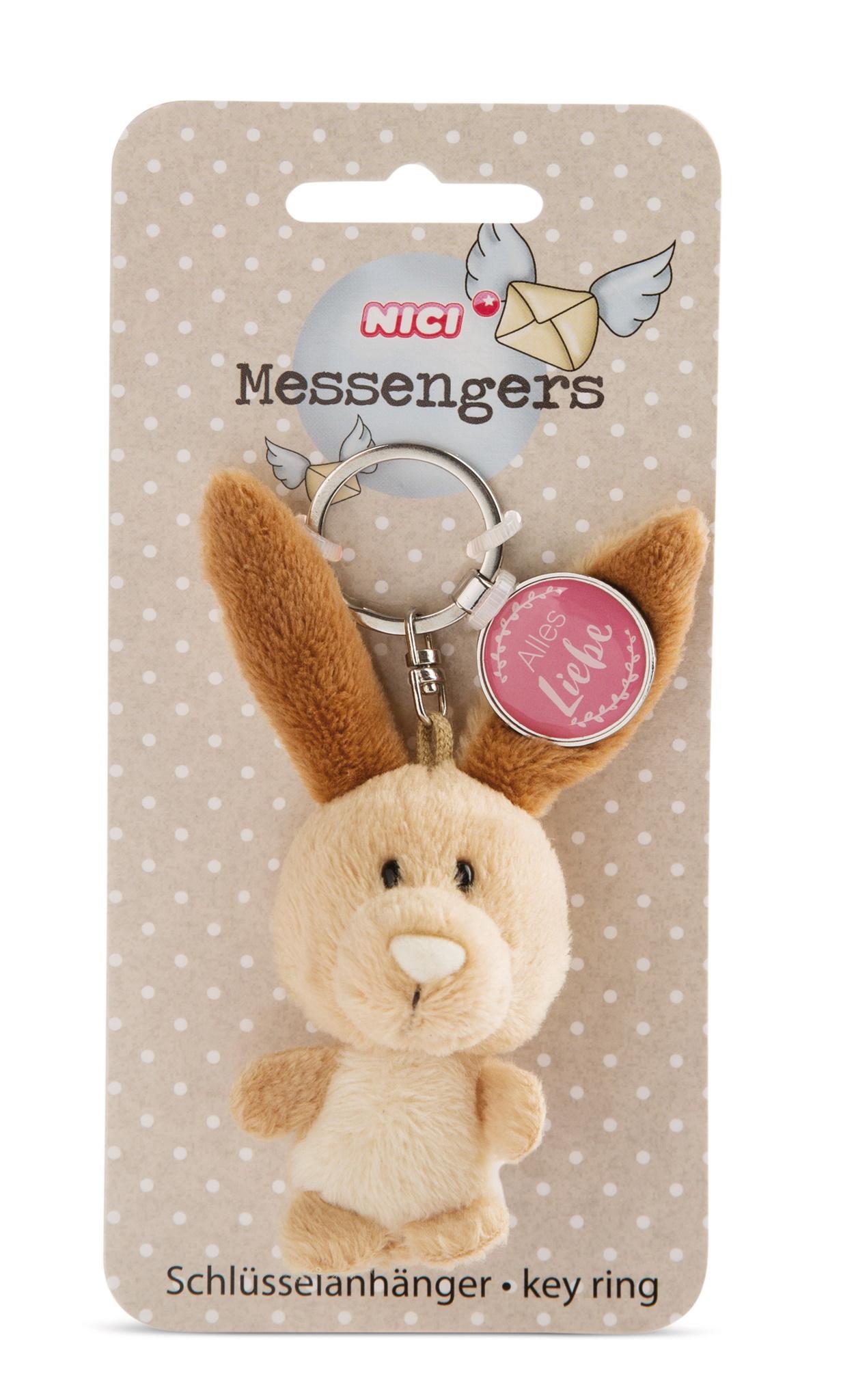 NICI Schlüsselanhänger Hase mit Anhänger"Alles Liebe"7cm