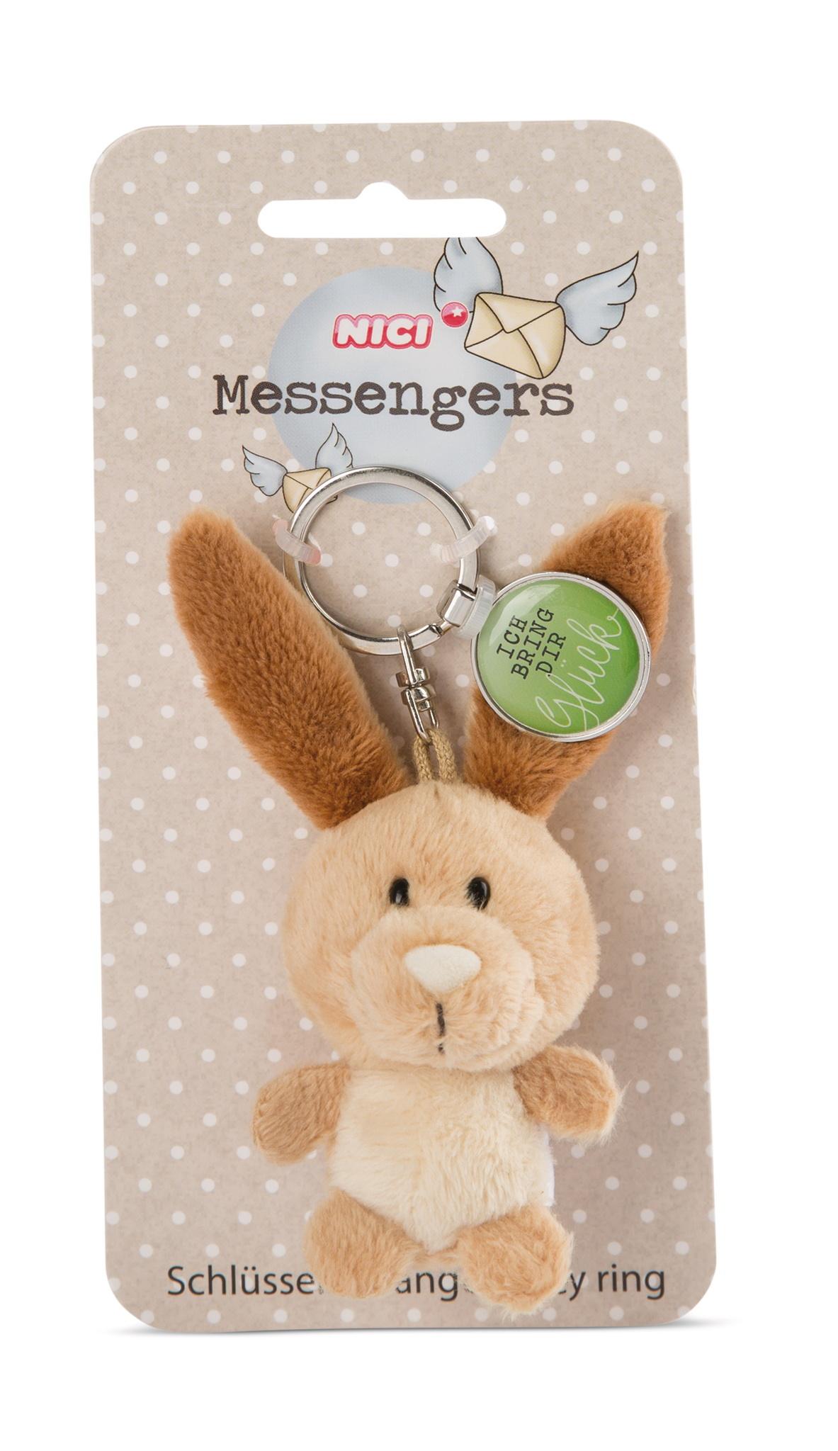NICI Schlüsselanhänger Hase mit Anhänger"Ich bringe dir Glück"7cm