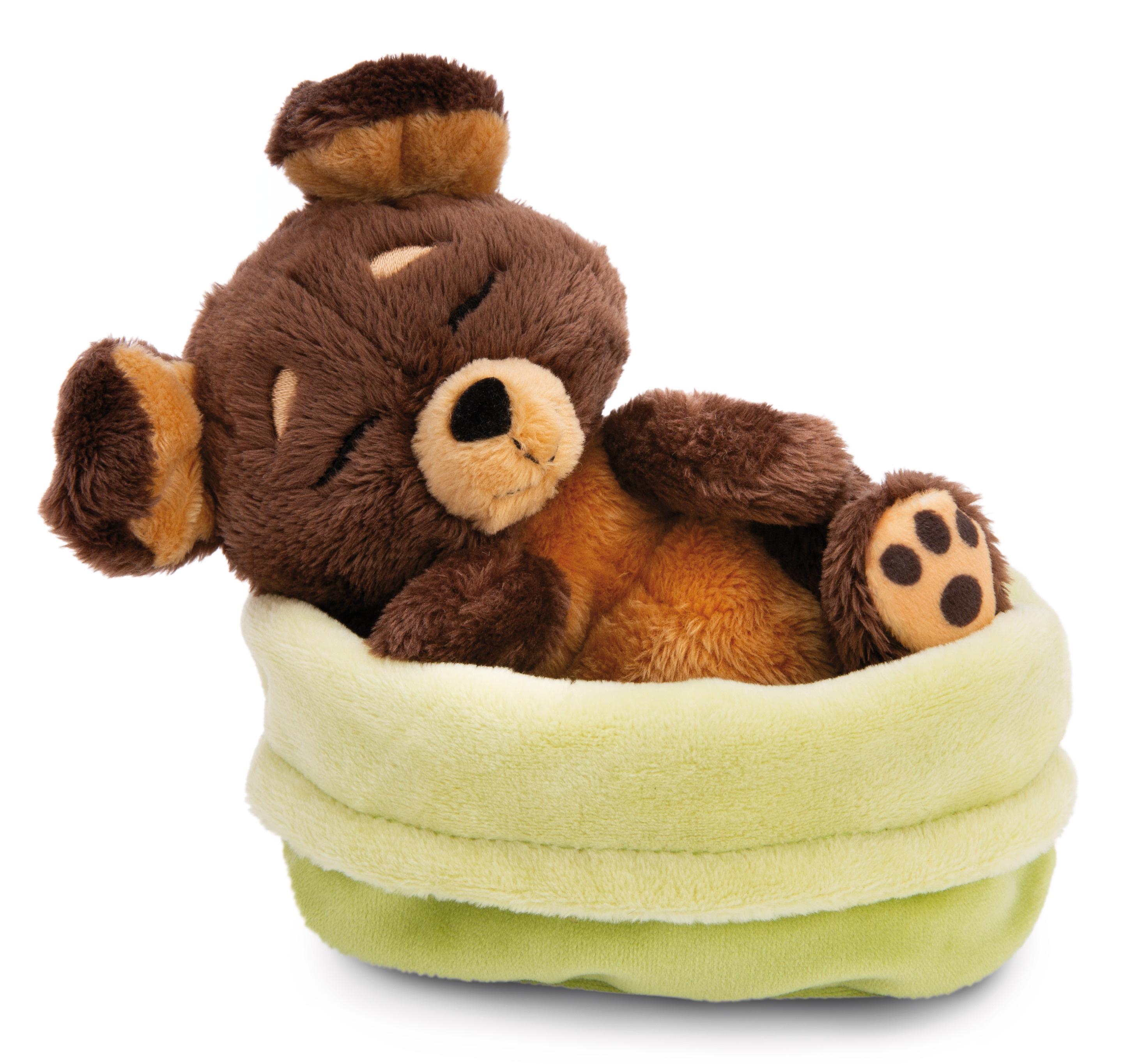 Produktbild NICI Kuscheltier Hund im Körbchen 12cm GREEN 4 von 6