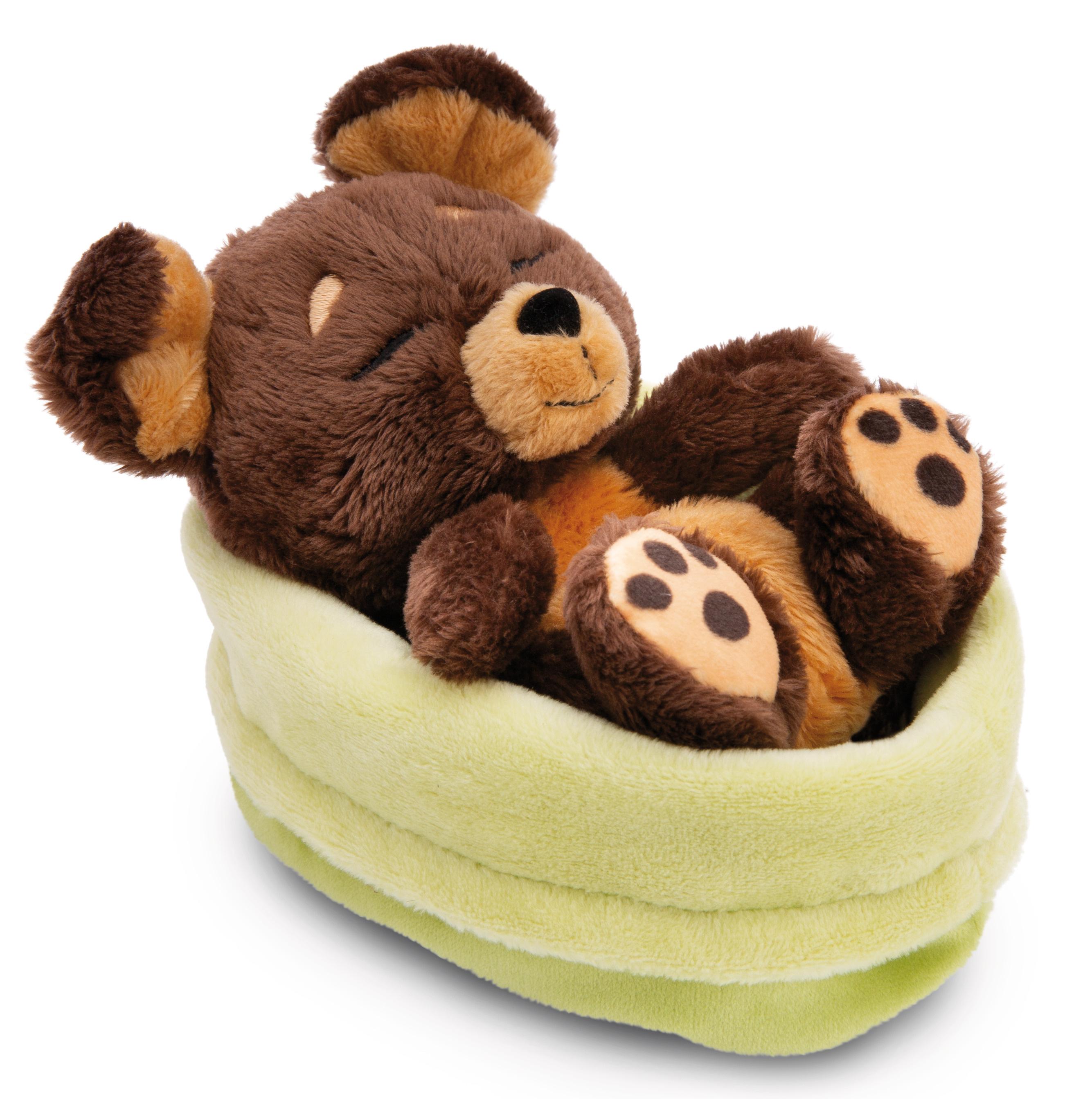 Produktbild NICI Kuscheltier Hund im Körbchen 12cm GREEN 3 von 6