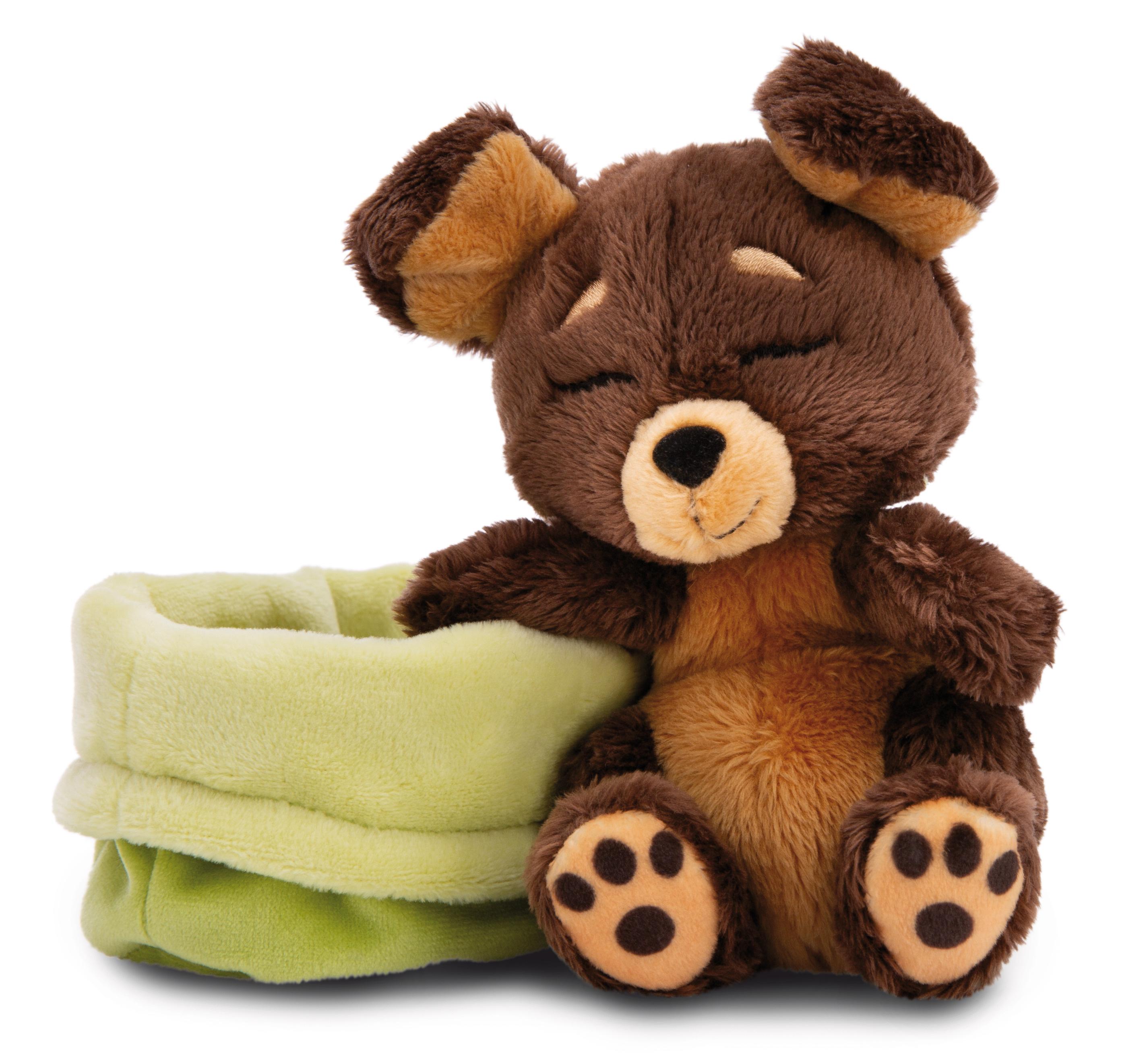 Produktbild NICI Kuscheltier Hund im Körbchen 12cm GREEN 5 von 6