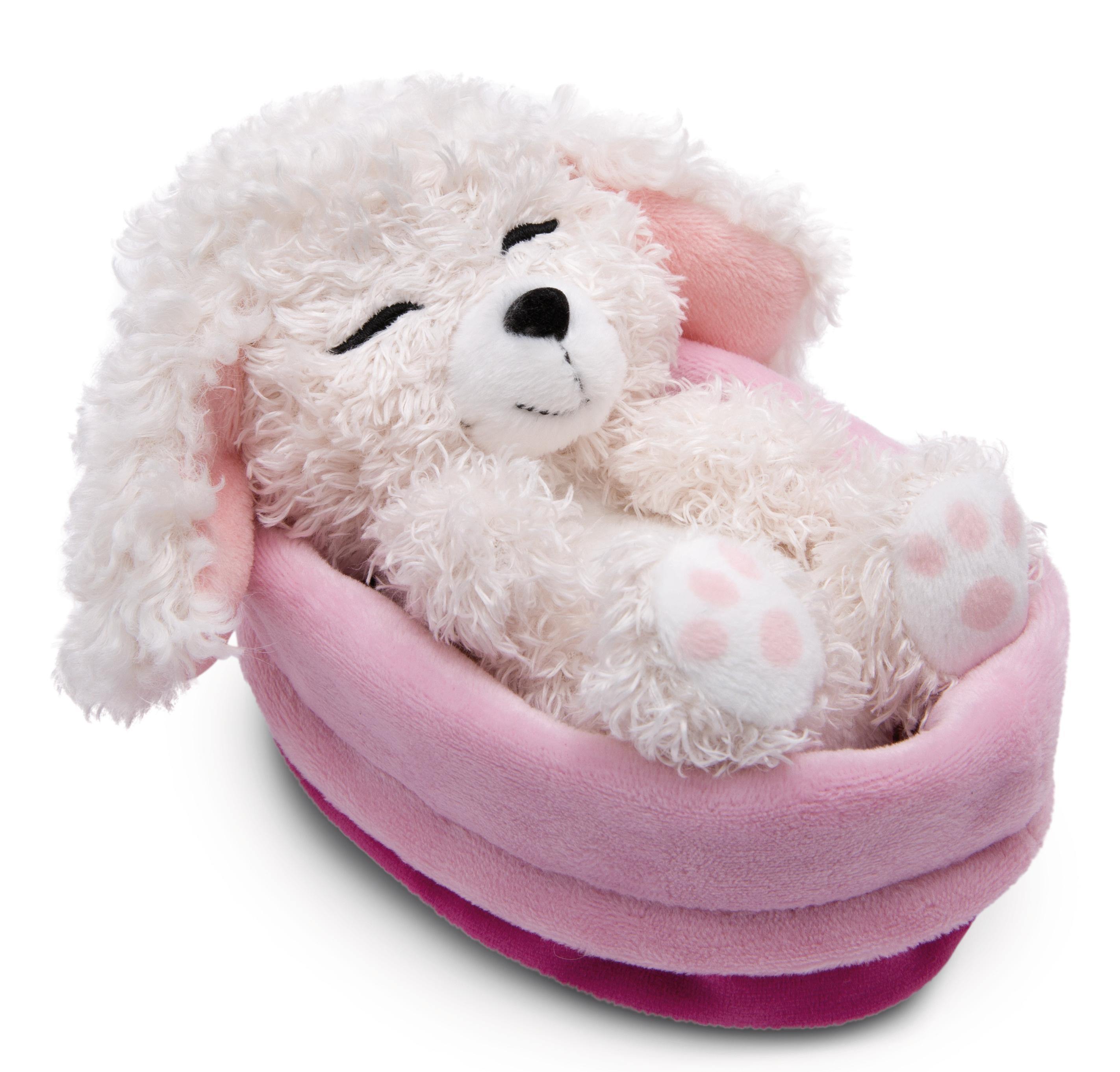 Produktbild NICI Kuscheltier Hund Pudel im Körbchen 12cm GREEN 6 von 6
