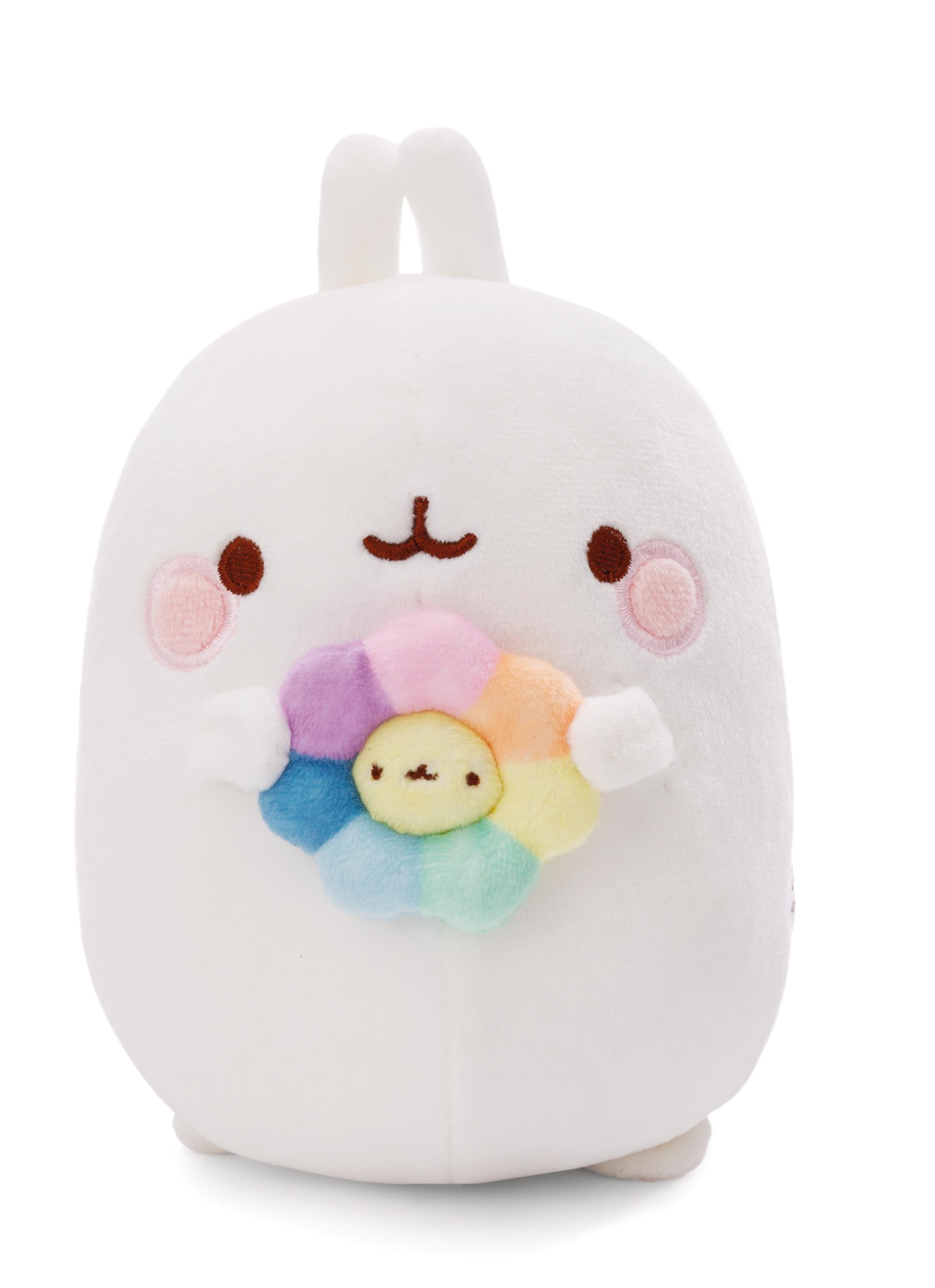 Produktbild NICI Kuscheltier Molang mit Regenbogenblume 24cm 3 von 7