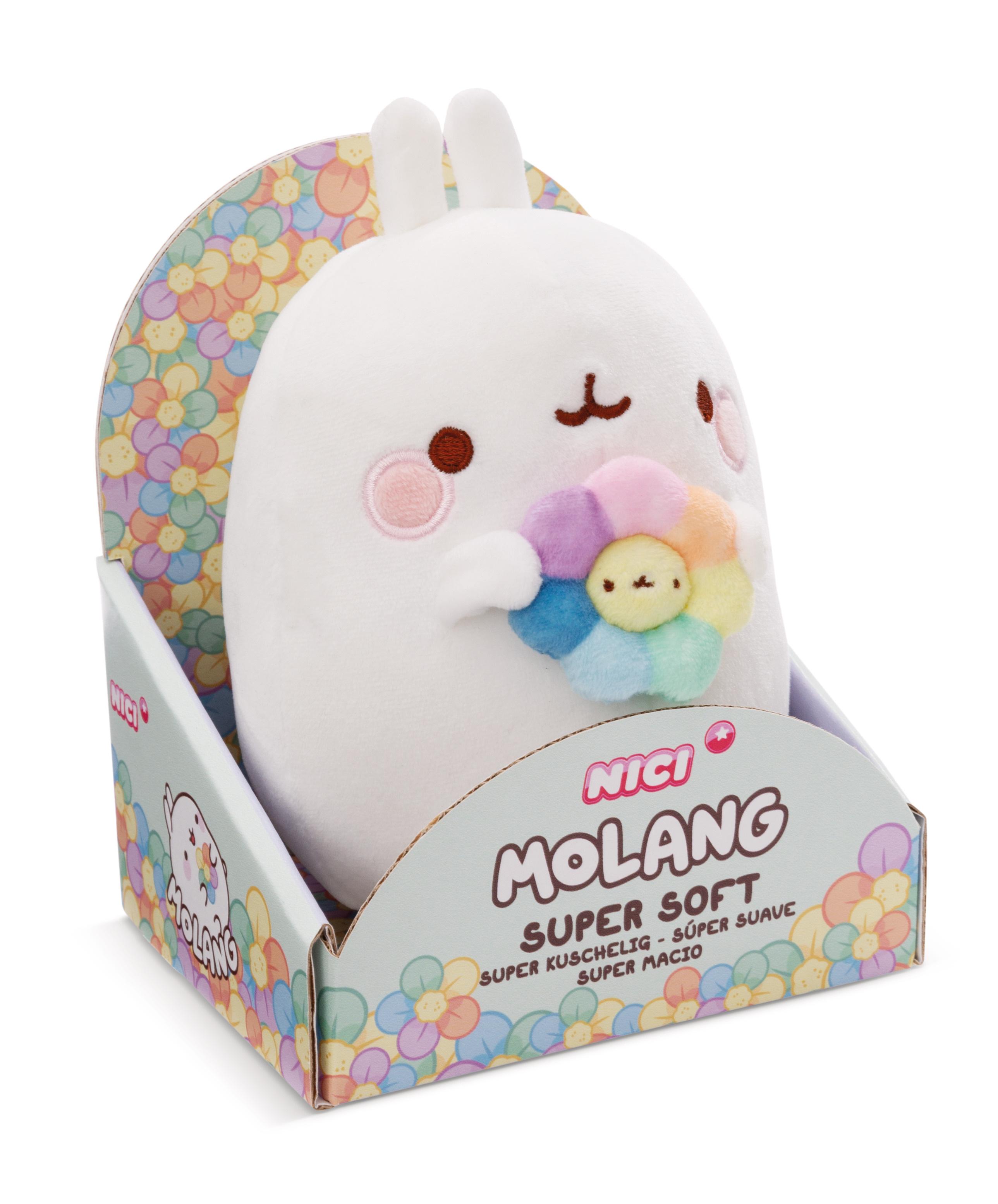 Produktbild NICI Kuscheltier Molang mit Regenbogenblume 24cm 2 von 7