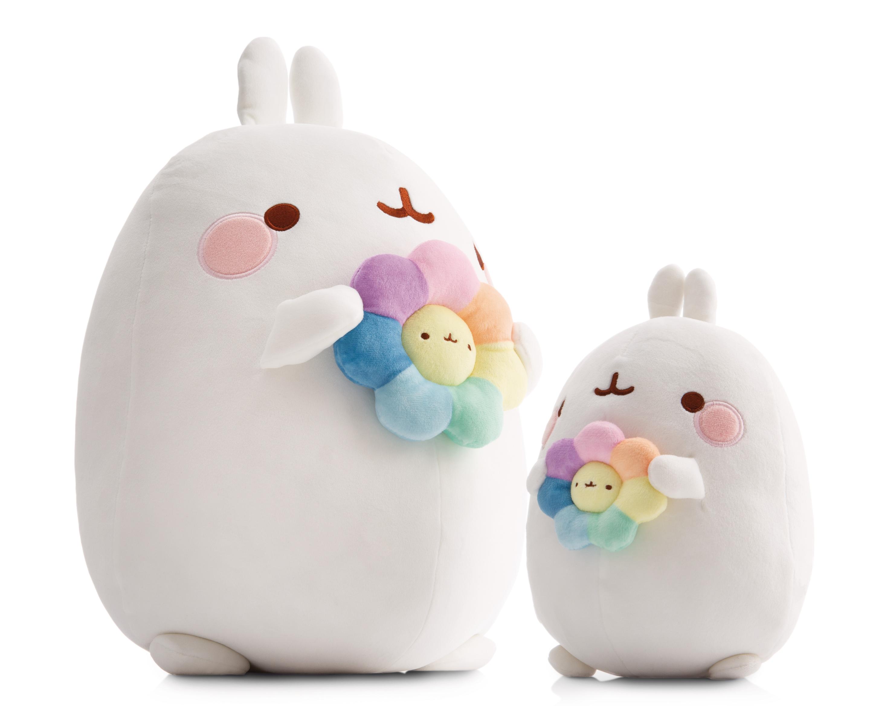 Produktbild NICI Kuscheltier Molang mit Regenbogenblume 24cm 4 von 7