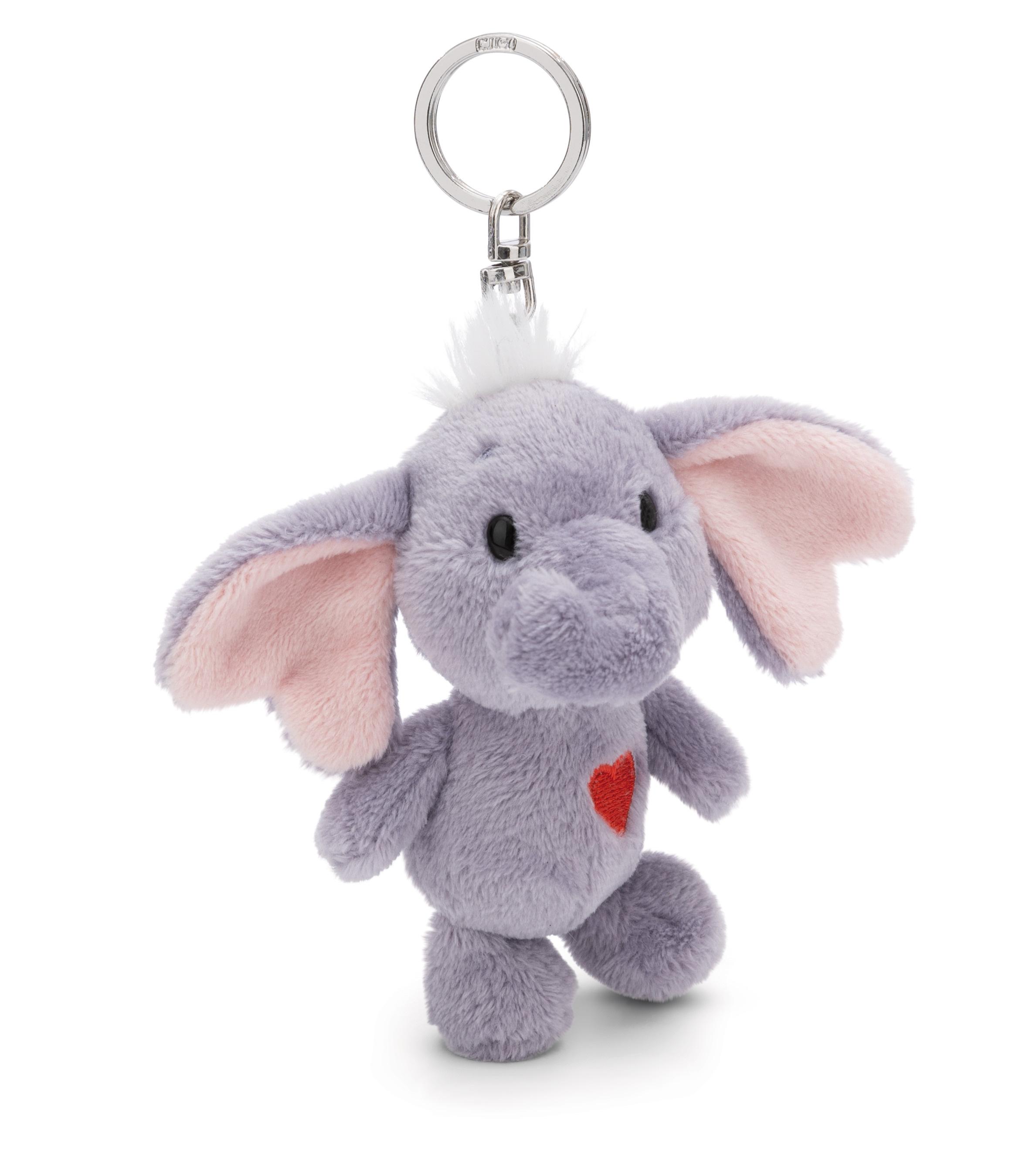 NICI Schlüsselanhänger Love Elefant grau 10cm GREEN
