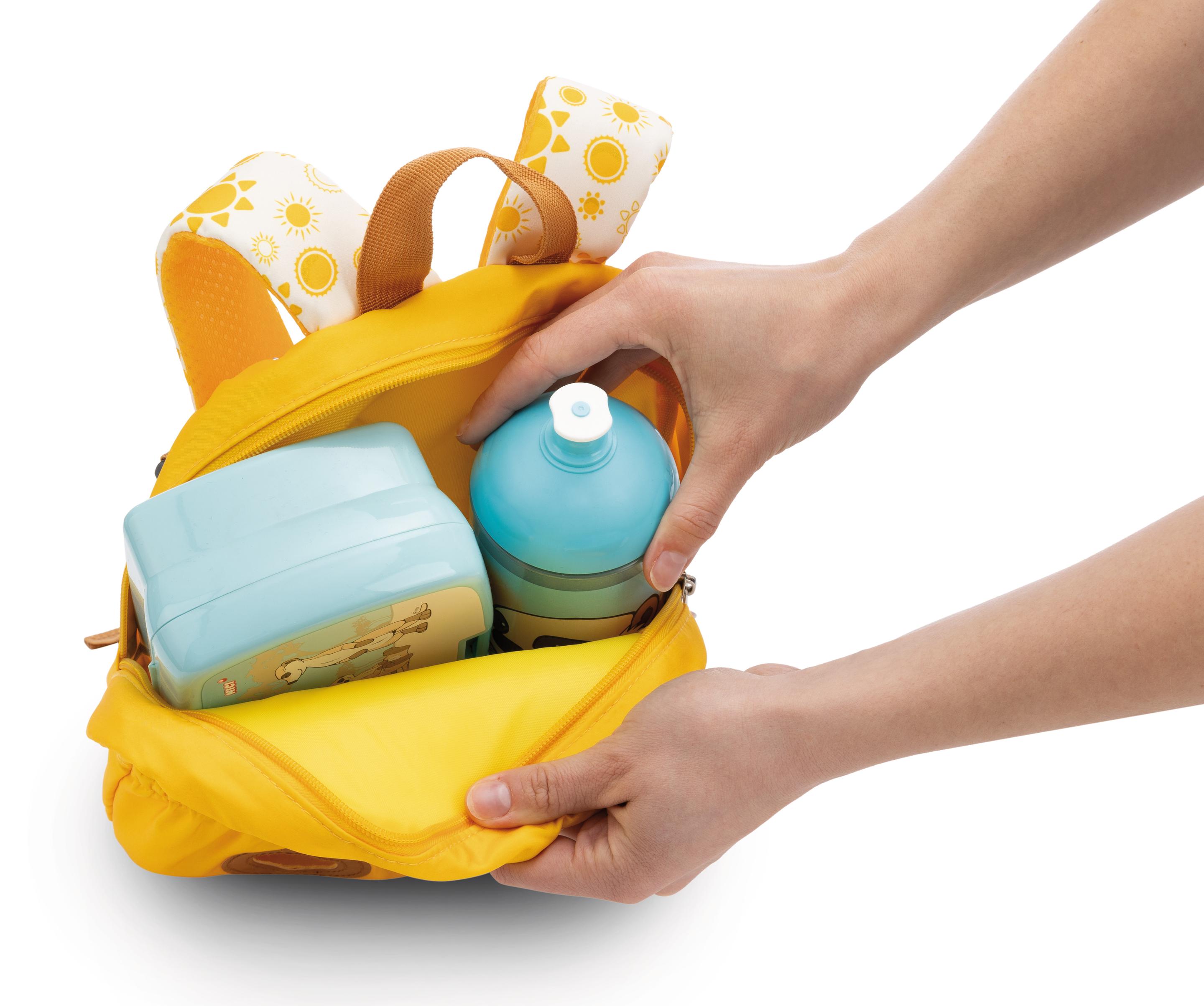 Produktbild NICI Rucksack mit Plüschtier 21x26cm Hase 25cm gelb 4 von 4
