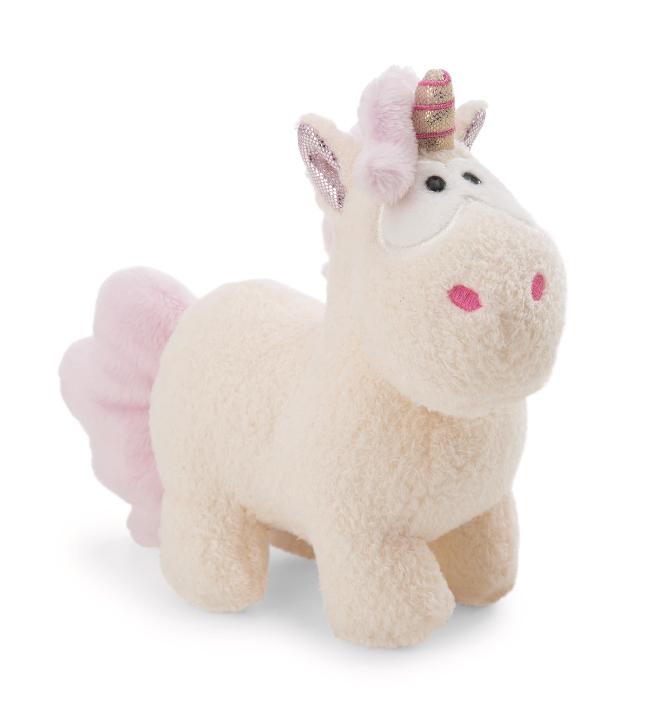 NICI Theodor&Friends Kuscheltier Einhorn Creamy Pink stehend 13cm GREEN