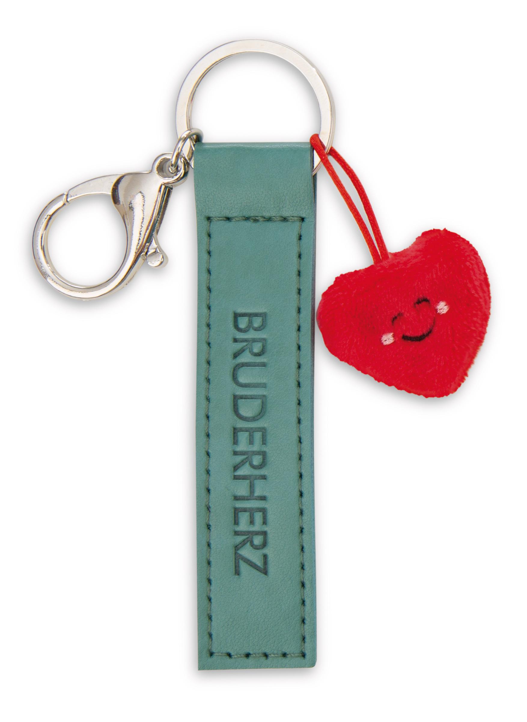NICI Schlüsselanhänger »Bruderherz« Kunstlederband grün 10cm