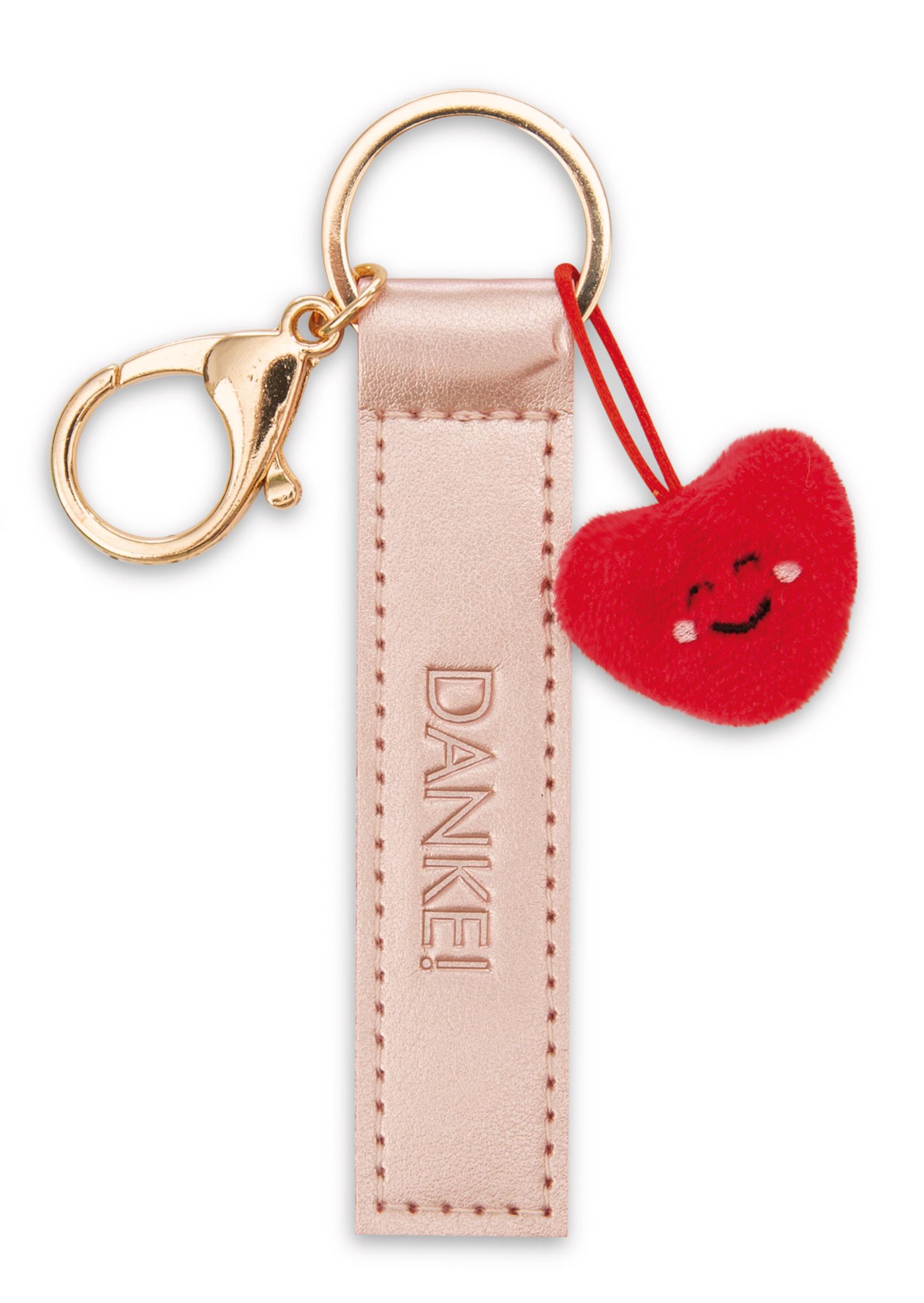 NICI Schlüsselanhänger »Danke!« Kunstlederband roségold 10cm