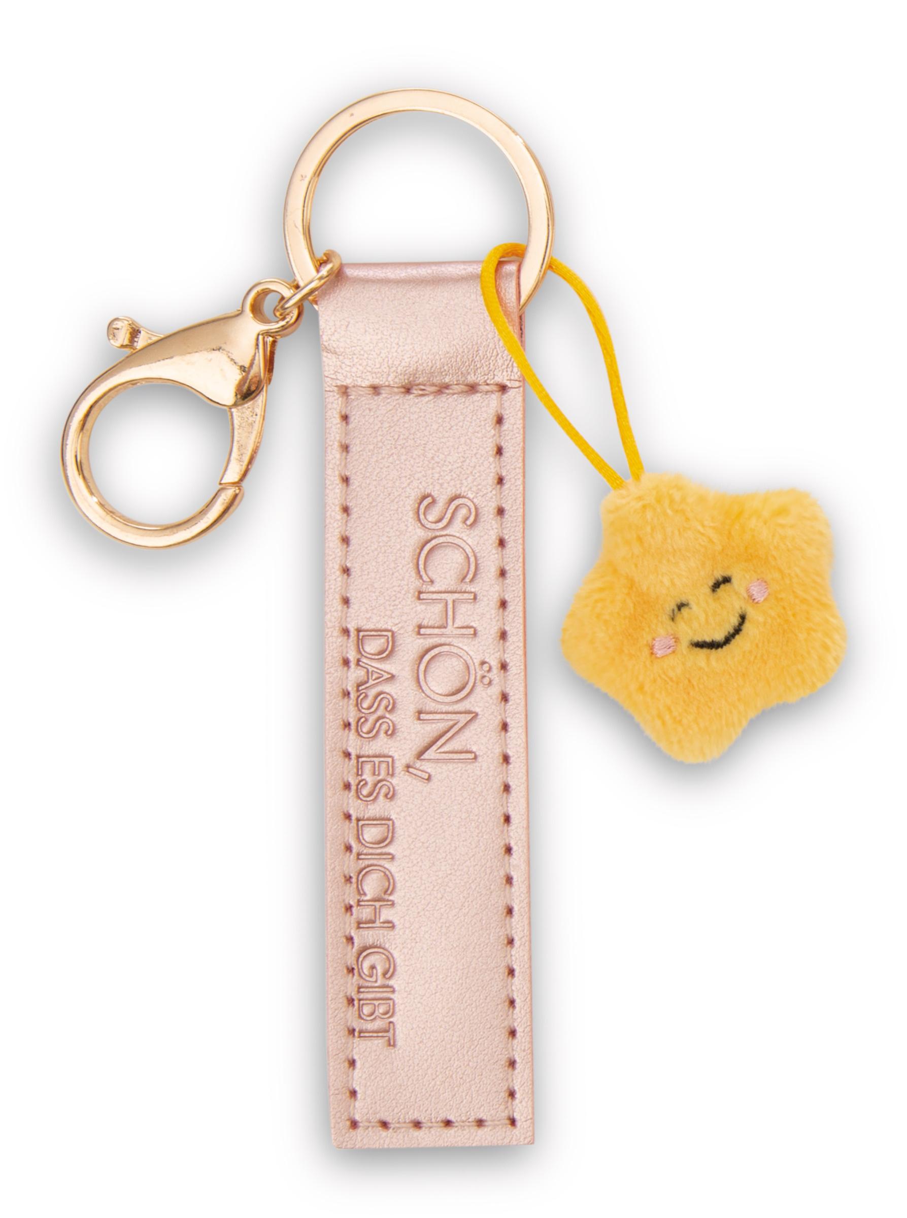 NICI Schlüsselanhänger »Schön, dass es dich gibt« Kunstlederband roségold 10cm