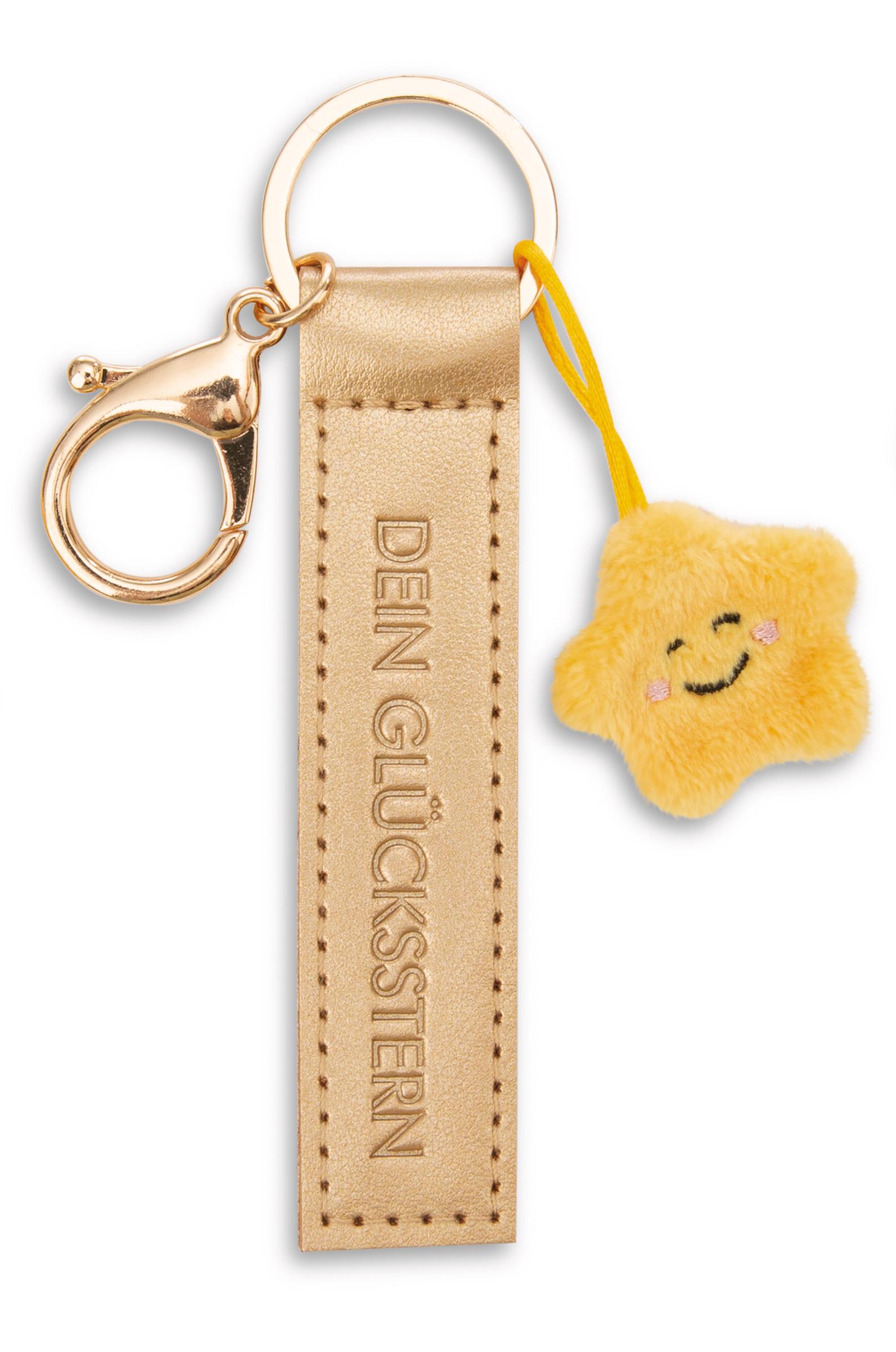 NICI Schlüsselanhänger »Dein Glücksstern« Kunstlederband gold 10cm