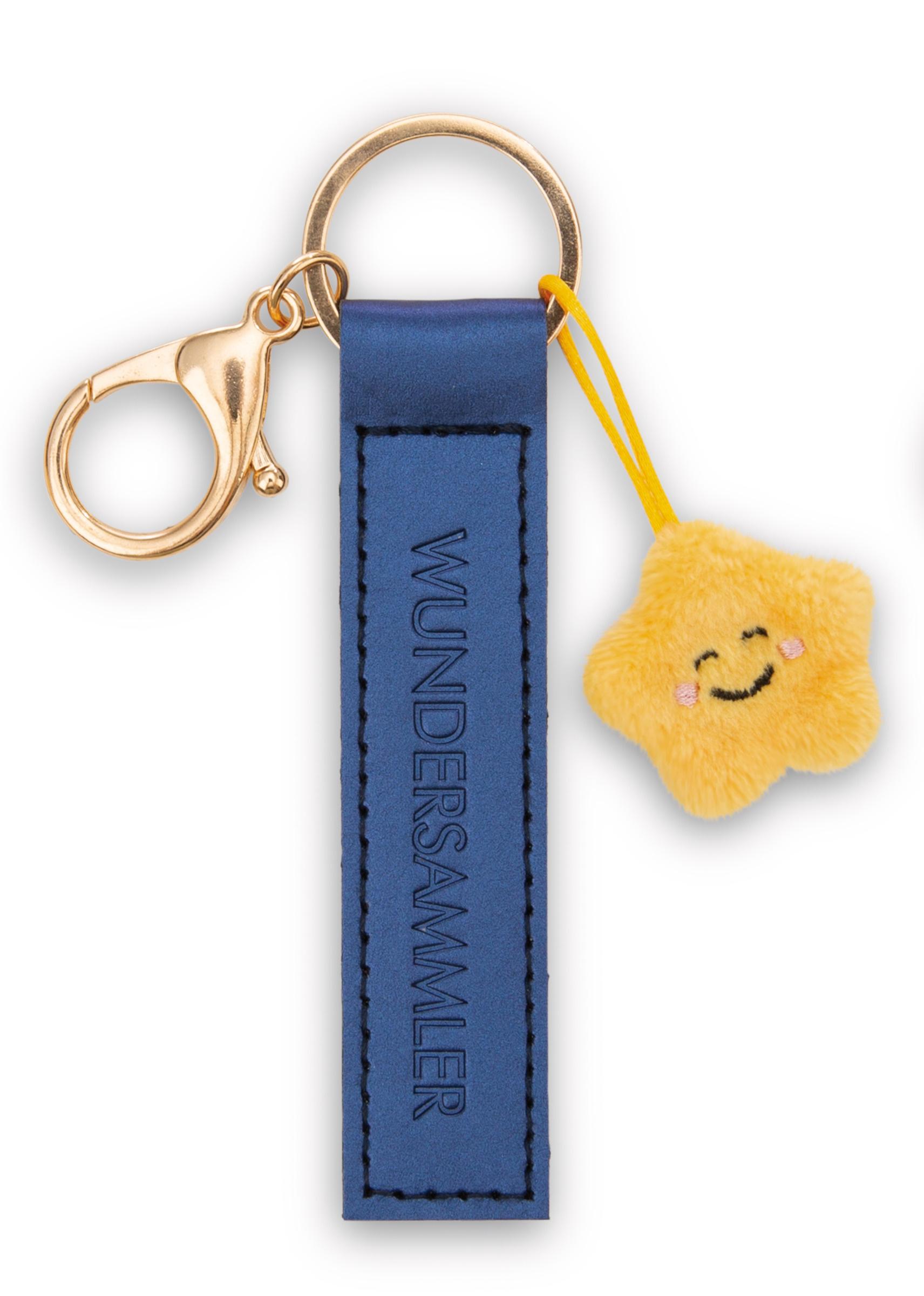 NICI Schlüsselanhänger »Wundersammler« Kunstlederband blau 10cm
