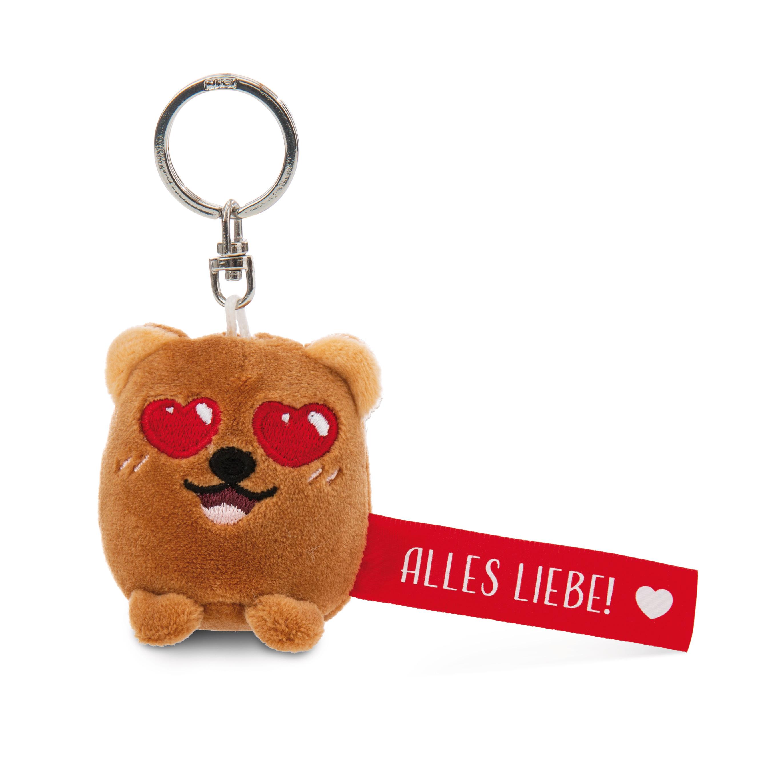 NICI Schlüsselanhänger Bär „Alles Liebe!“ rot 5cm