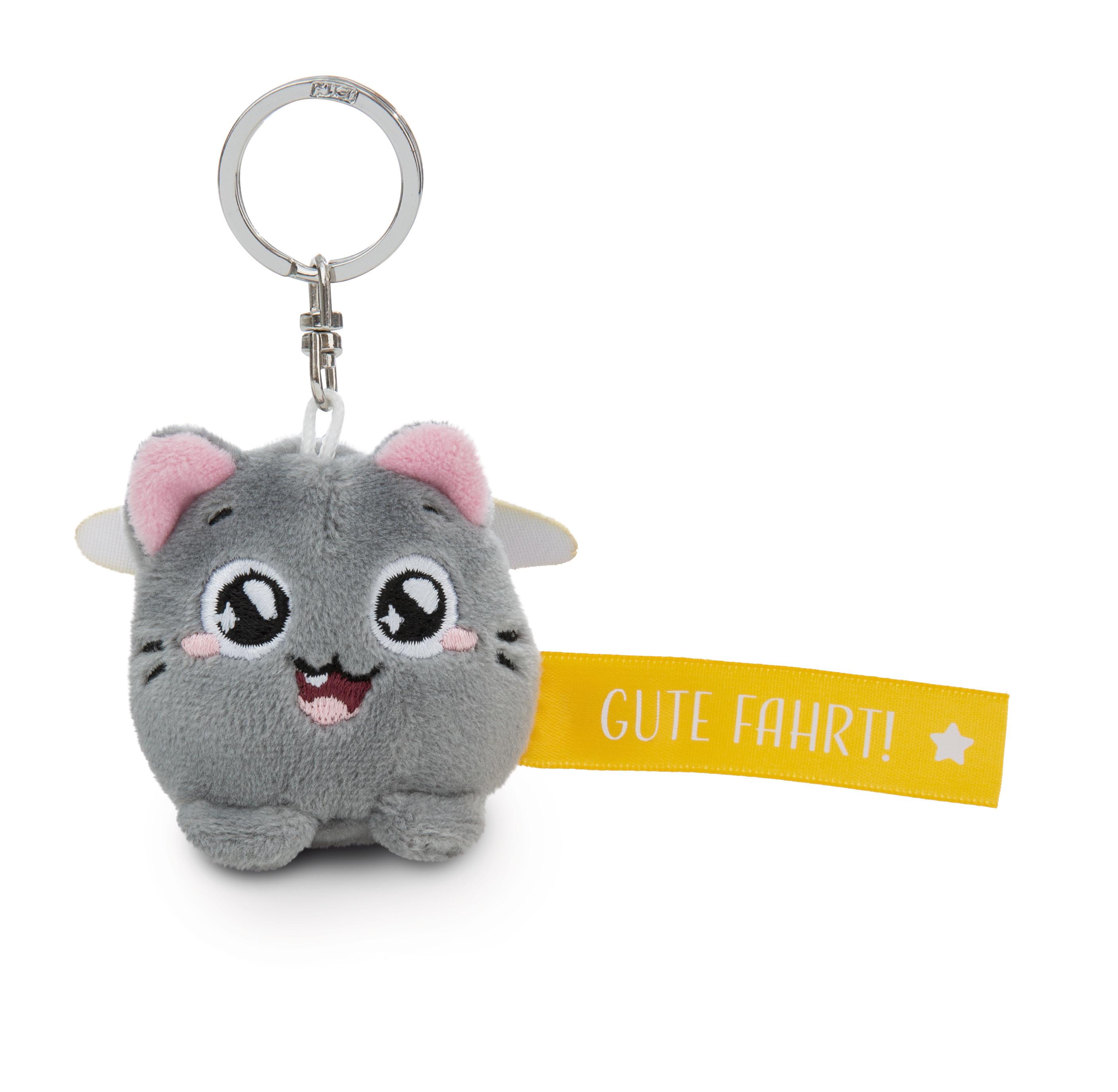 NICI Schlüsselanhänger Katze »Gute Fahrt!« gelb 5cm