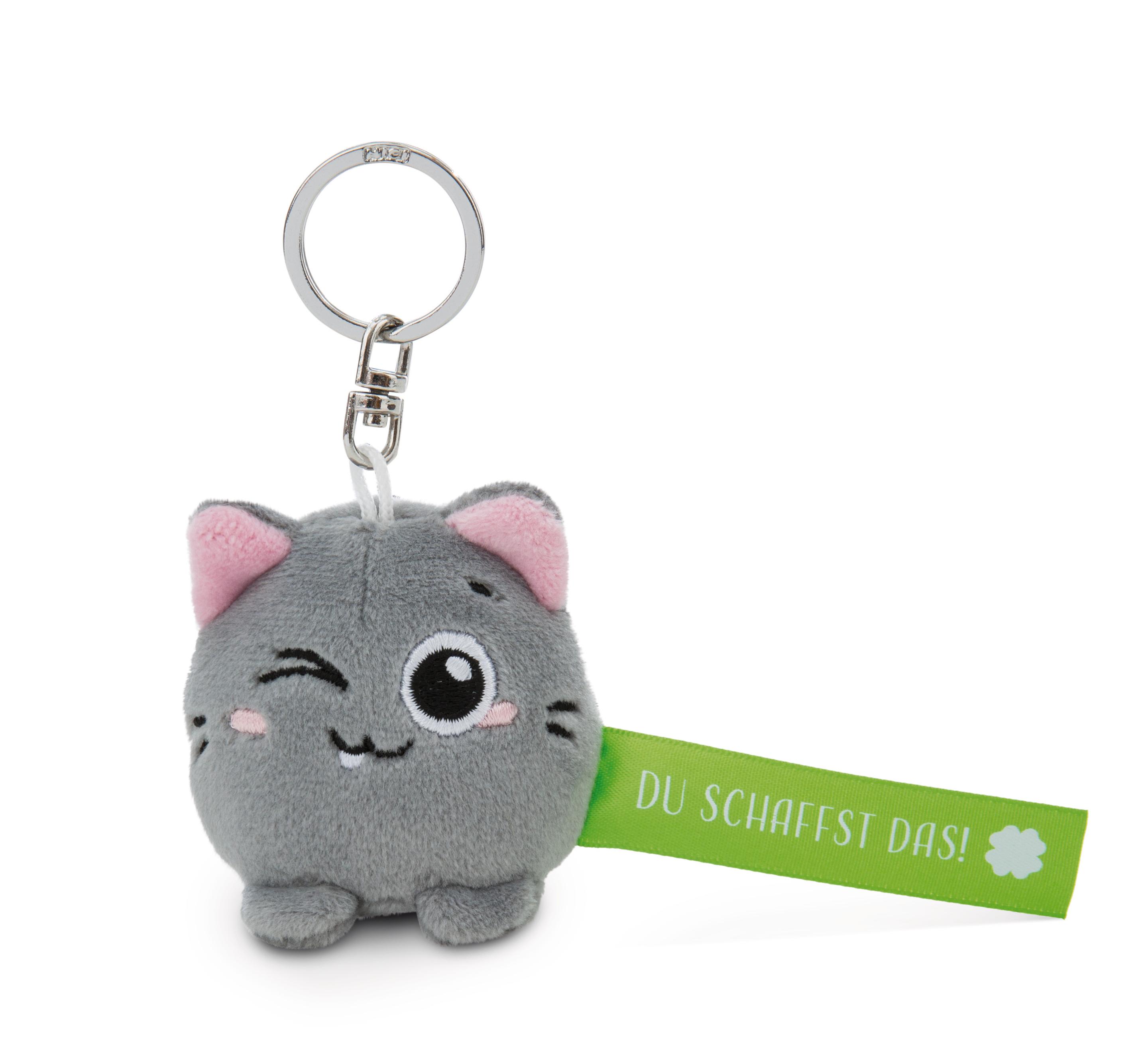 NICI Schlüsselanhänger Katze »Du schaffst das!« grün 5cm