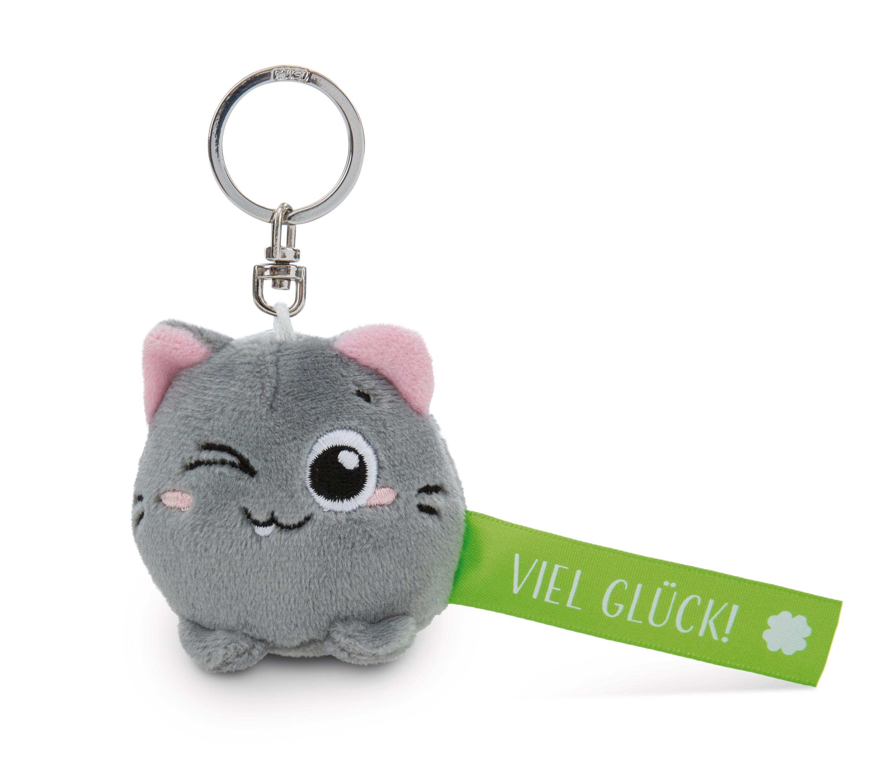 NICI Schlüsselanhänger Katze »Viel Glück!« grün 5cm