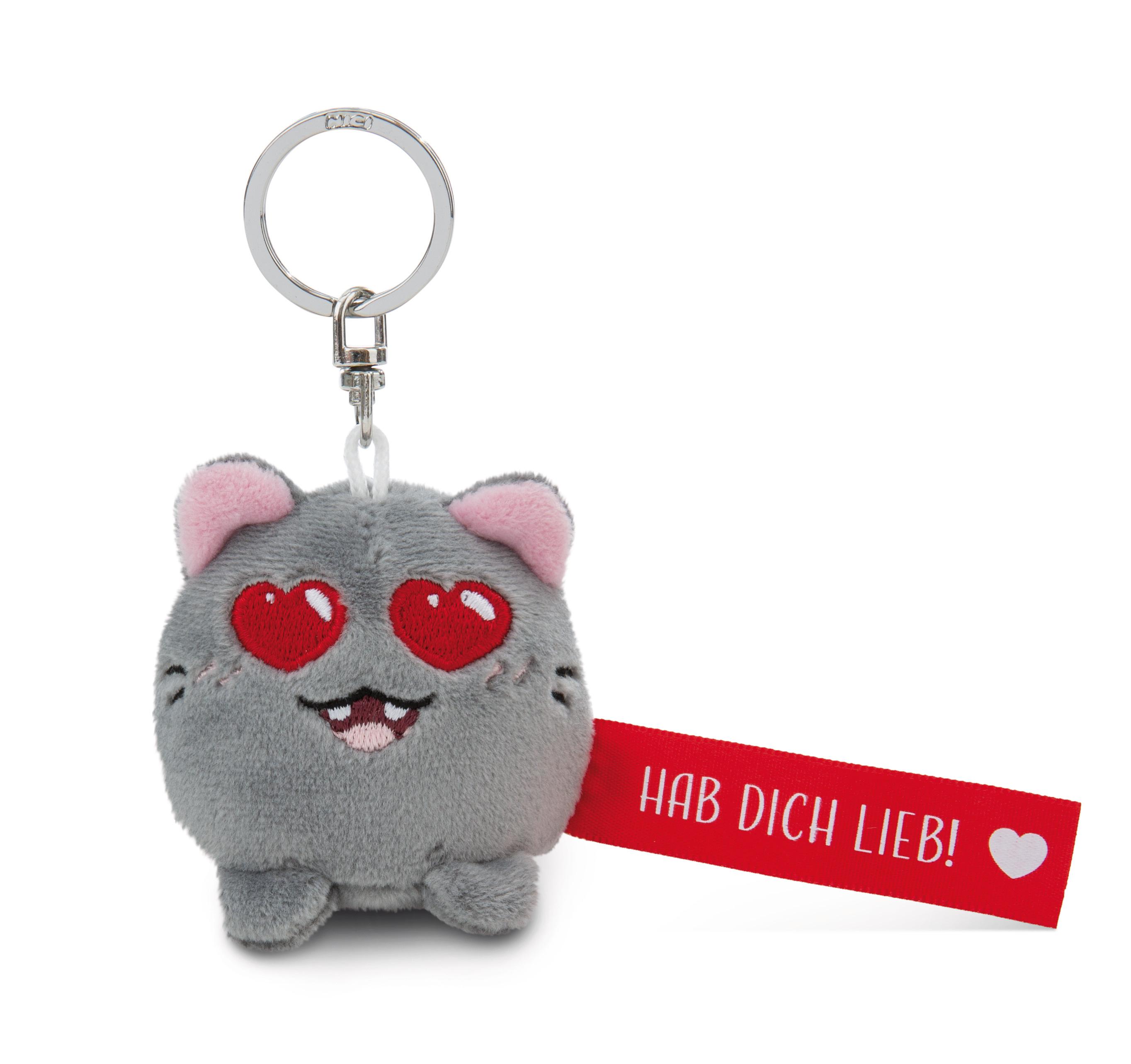 NICI Schlüsselanhänger Katze »Hab dich lieb!« rot 5cm