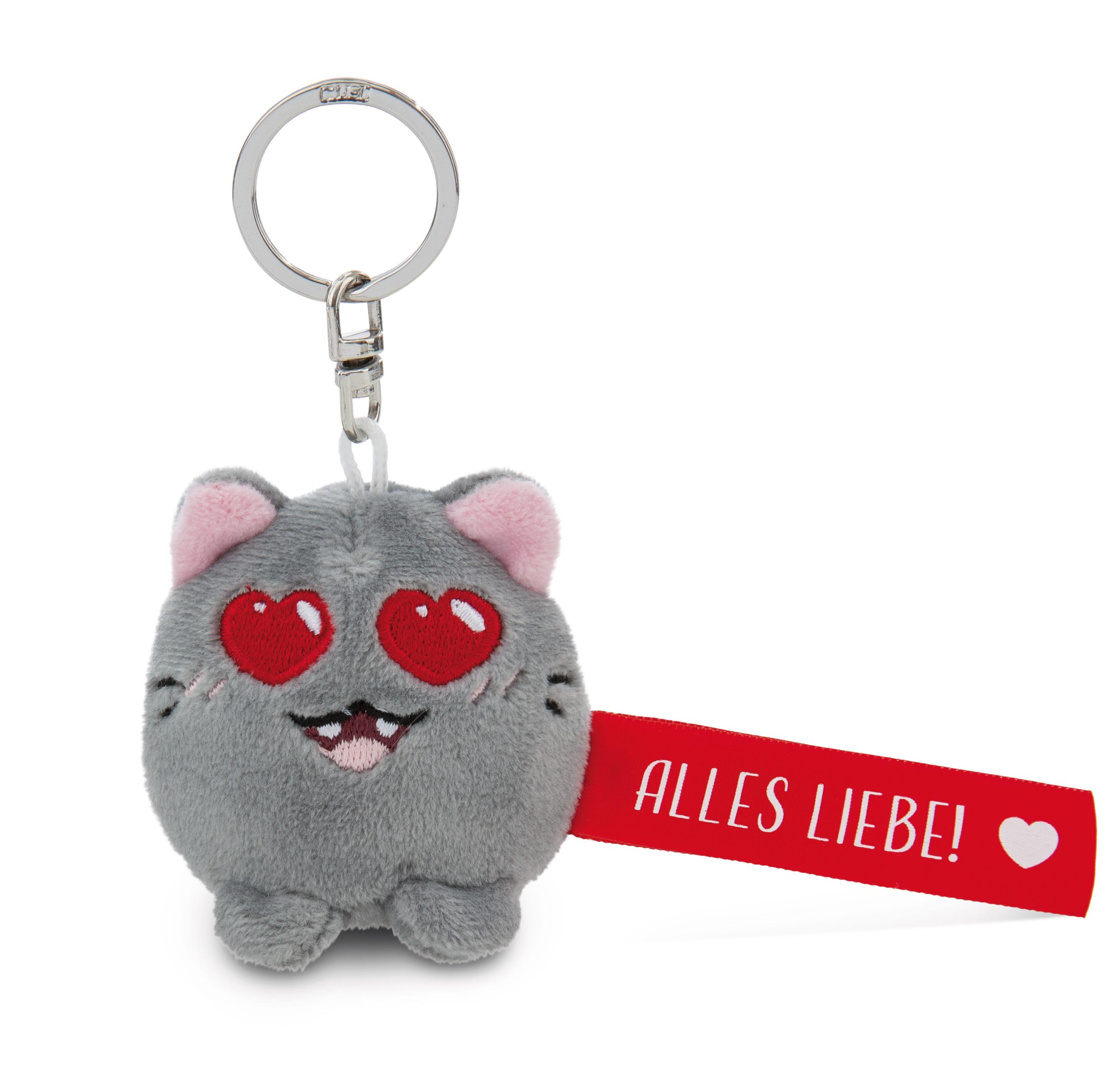 NICI Schlüsselanhänger Katze »Alles Liebe!« rot 5cm