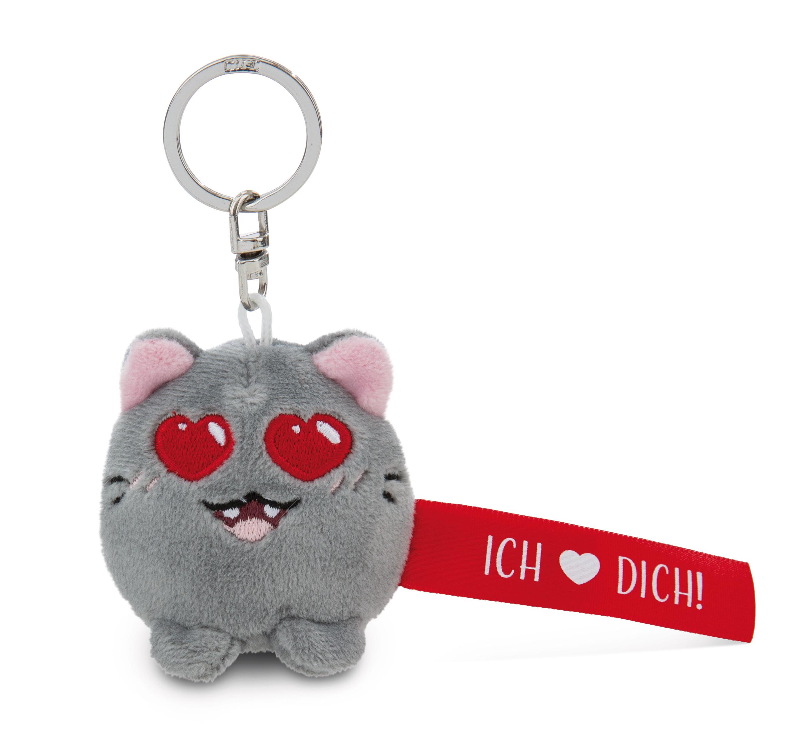 NICI Schlüsselanhänger Katze »Ich Herz dich!« rot 5cm