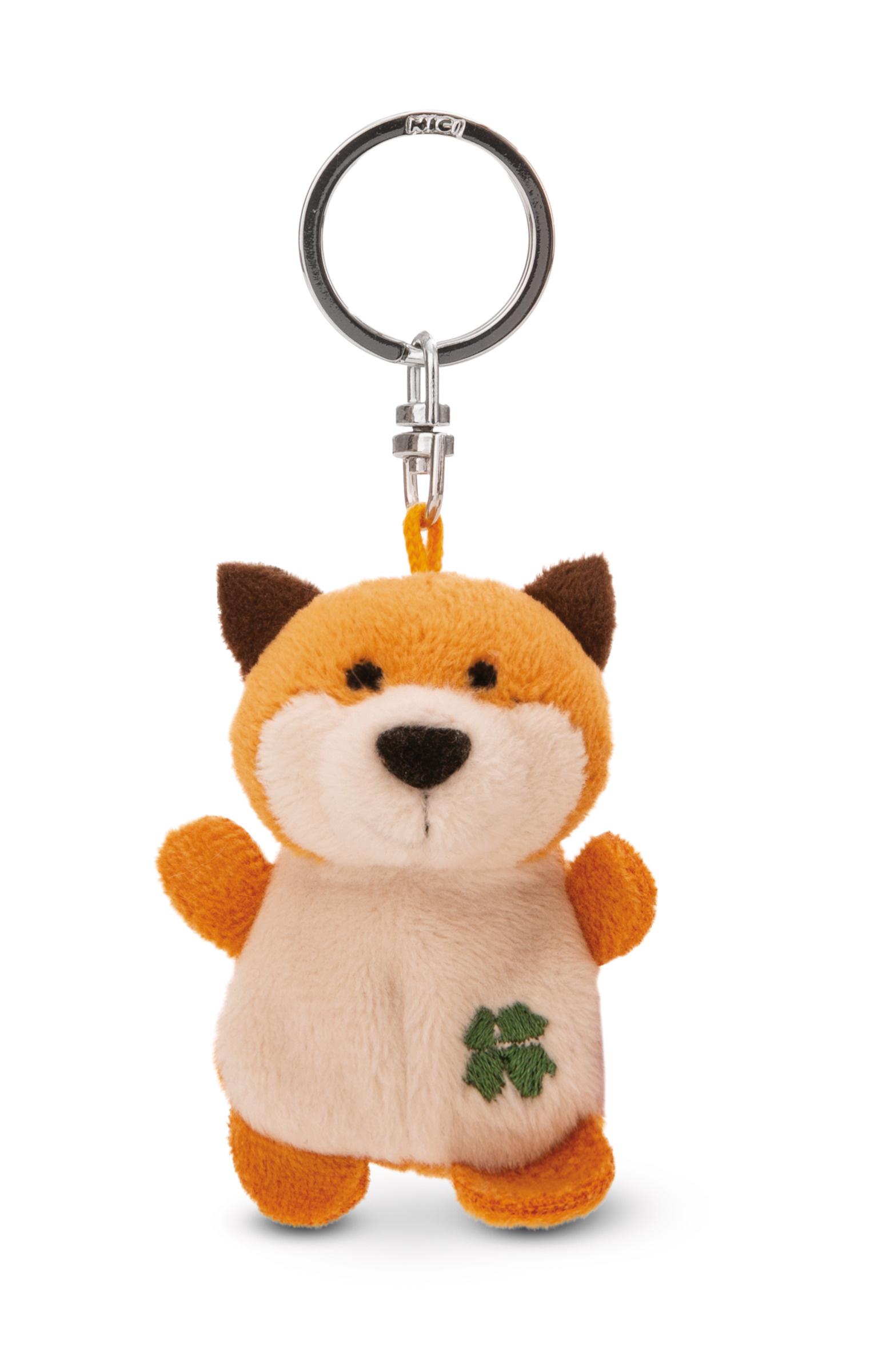 NICI Schlüsselanhänger Fuchs mit Kleeblatt 5cm