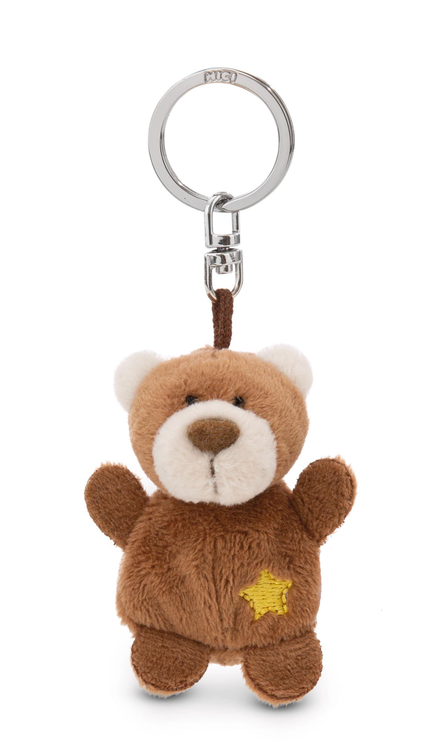 NICI Schlüsselanhänger Bär braun mit Stern 5cm