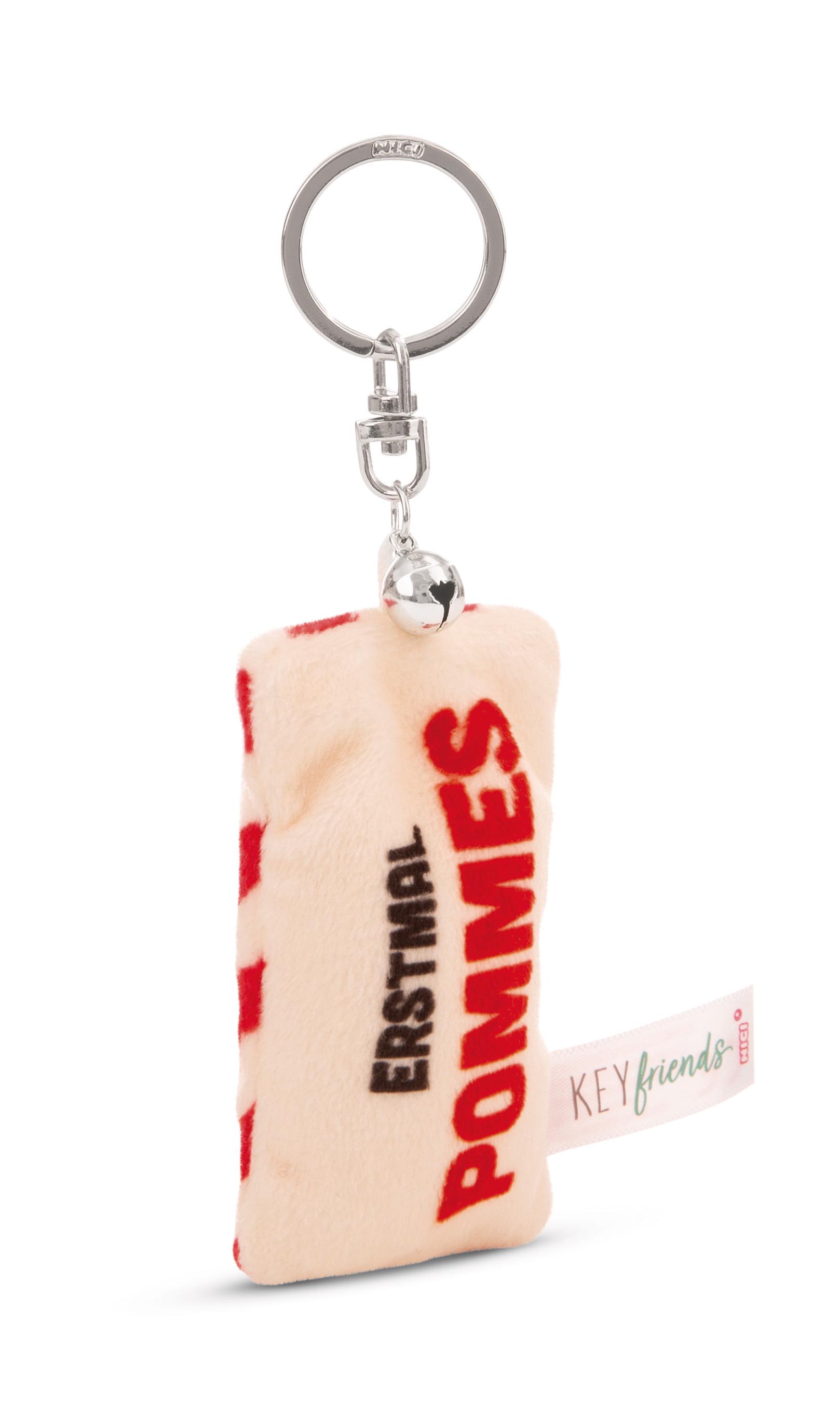 NICI Schlüsselanhänger Mini Plüschkissen »Erstmal Pommes« 8cm
