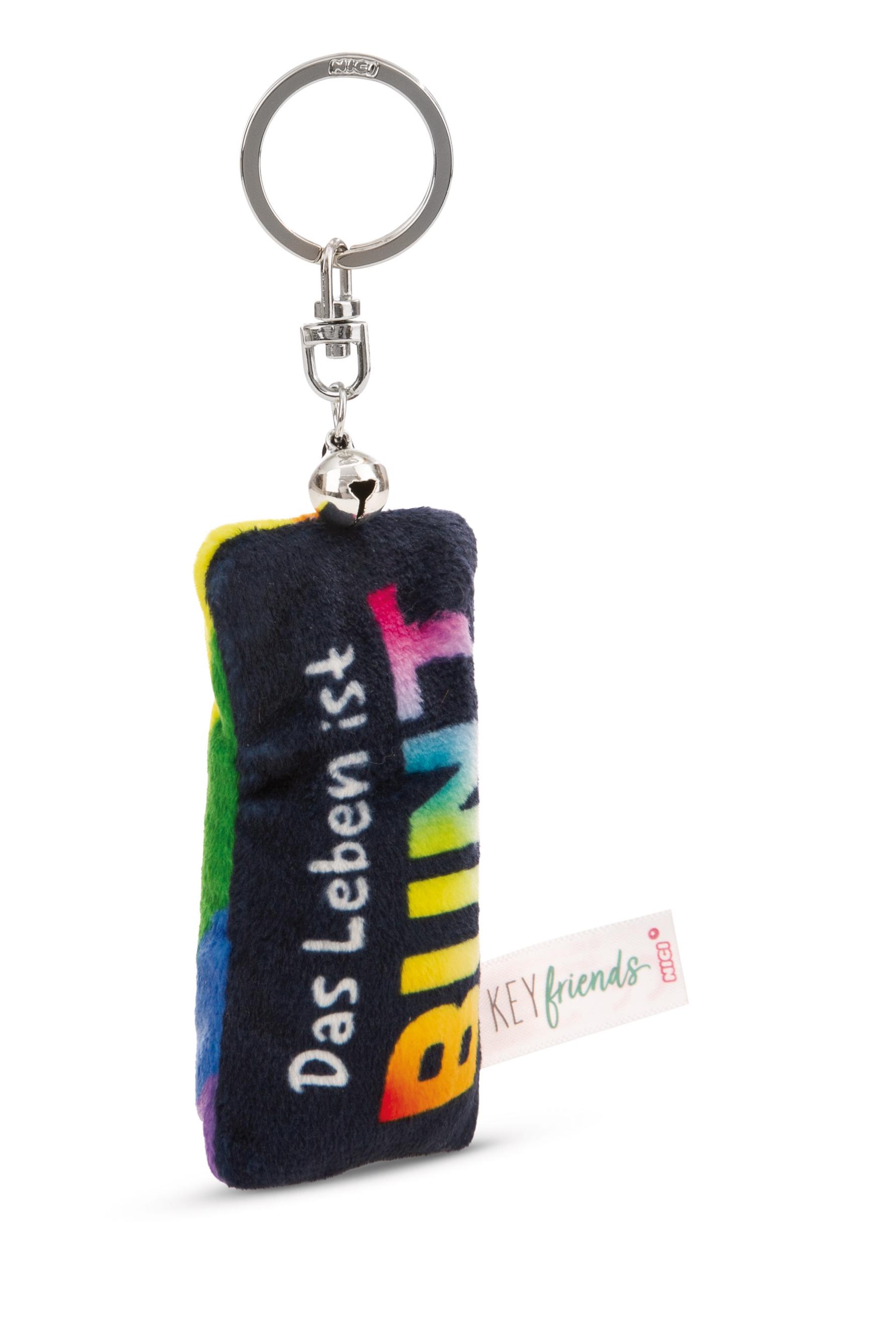 NICI Schlüsselanhänger Mini Plüschkissen »Das Leben ist bunt« 8cm
