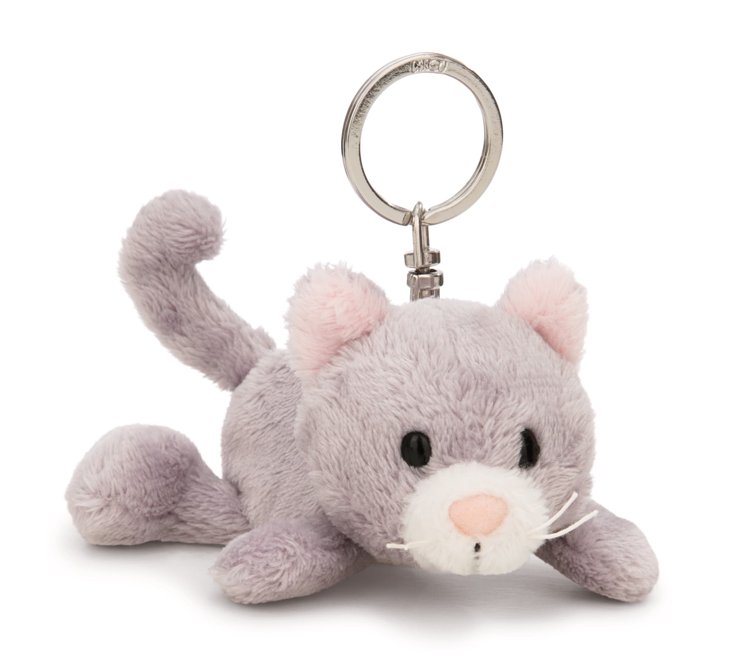 NICI Schlüsselanhänger Katze 10cm liegend GREEN